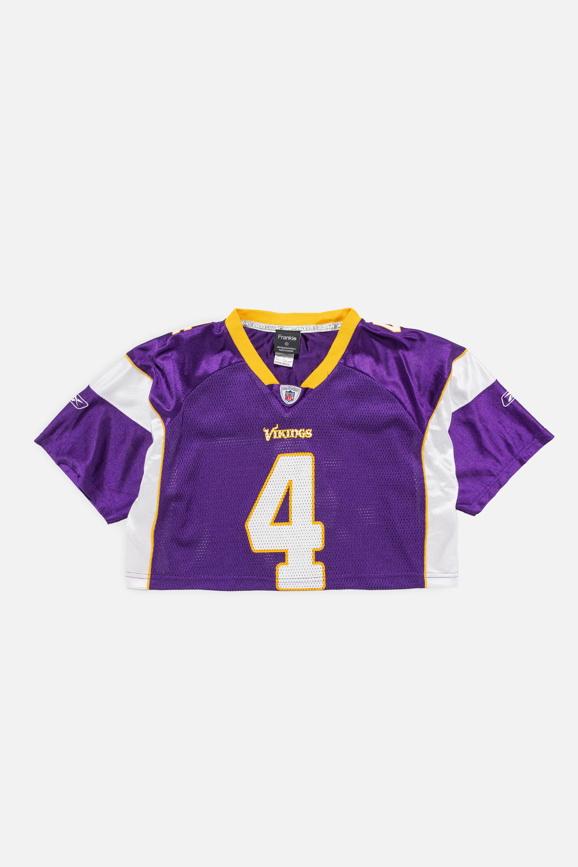 Rework Minnesota Vikings Crop Jersey-NFL-Frankie Collective-Rework-Vintage-Streetwear