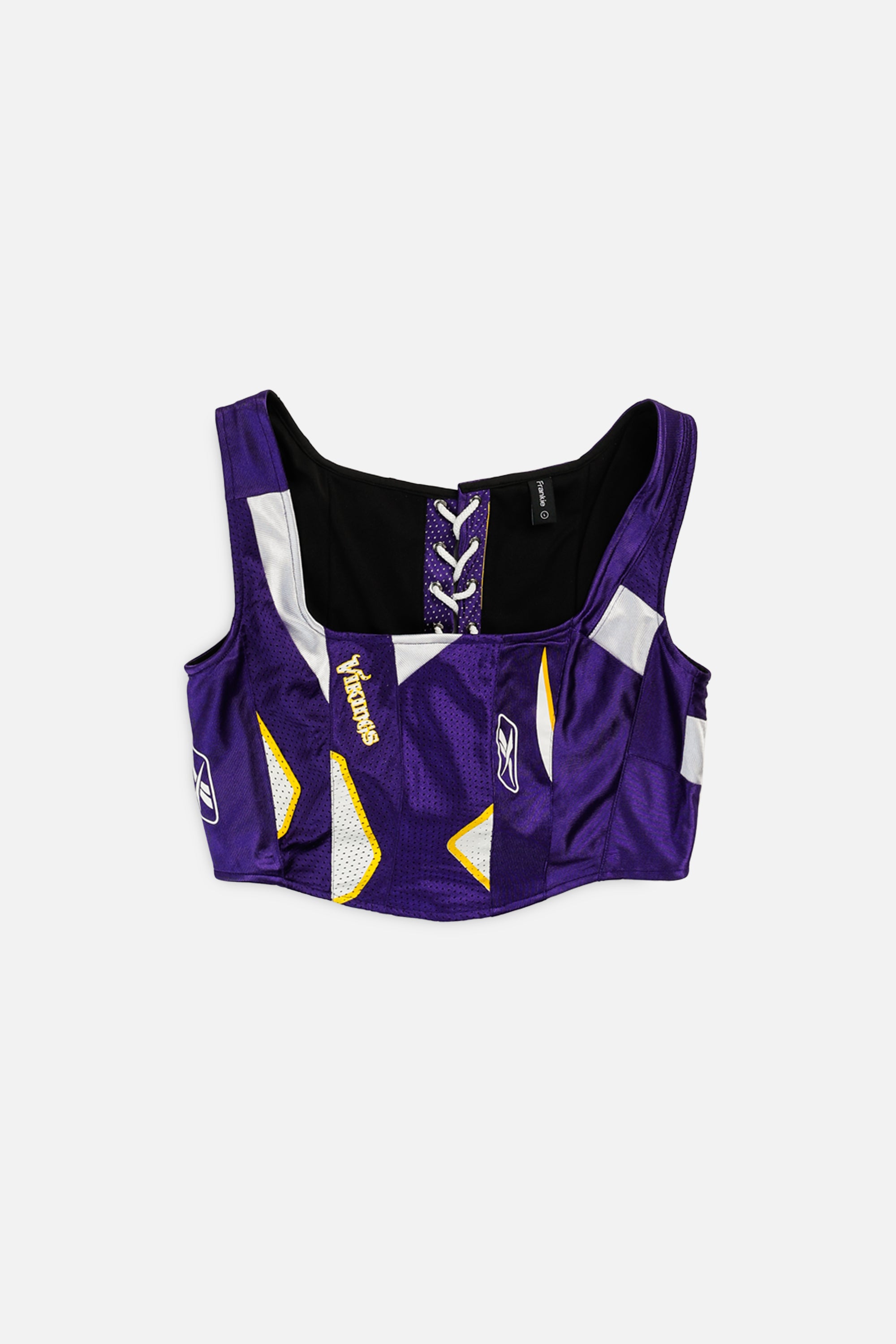 Rework Minnesota Vikings NFL Corset - L-TOPS-NFL-L-Frankie Collective Rare Vintage Streetwear Reworks