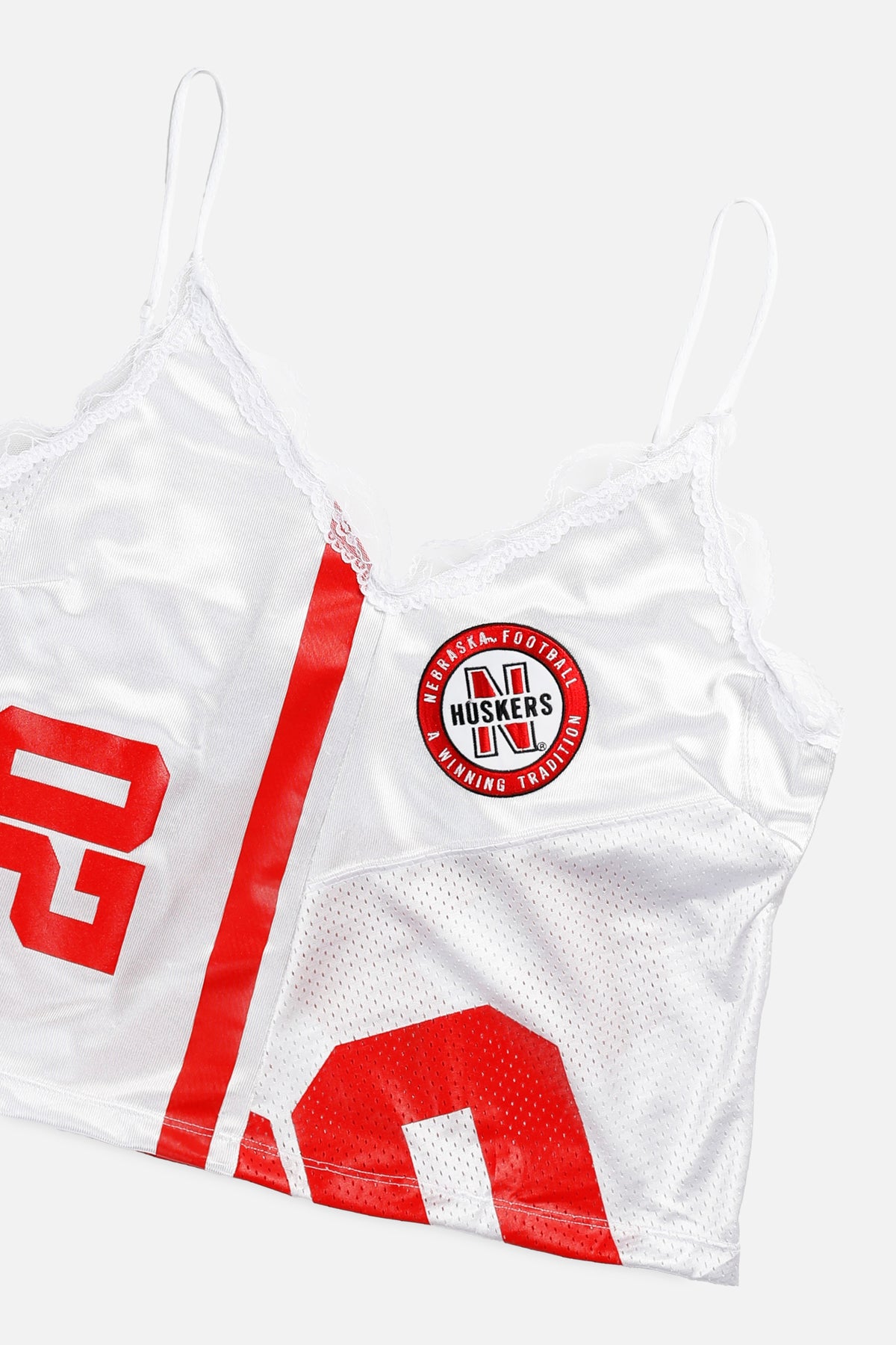 Rework Nebraska Cornhuskers NCAA Lace Tank - XL-TOPS-NFL-XL-Frankie Collective Rare Vintage Streetwear Reworks