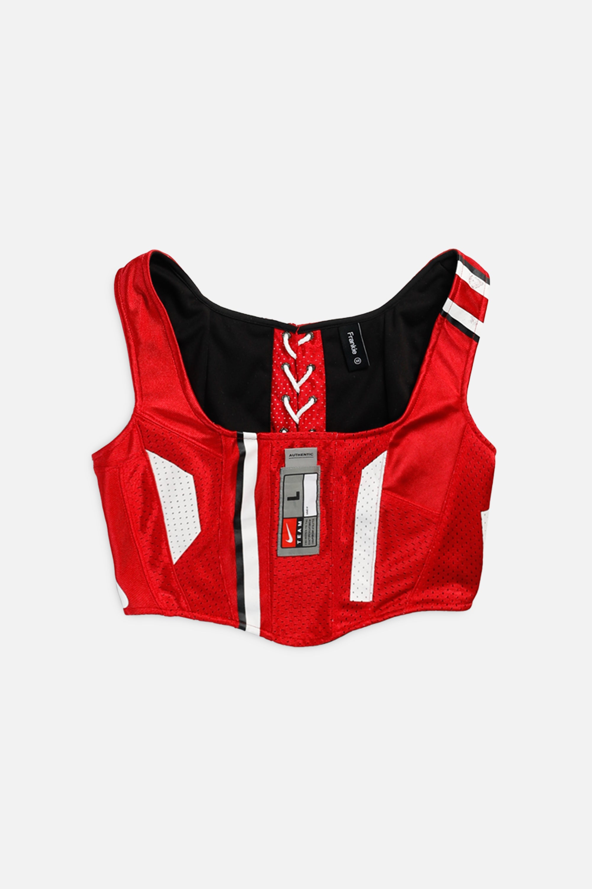 Rework Nebraska Cornhuskers NCAA Corset - XS-TOPS-NCAA-XS-Frankie Collective Rare Vintage Streetwear Reworks