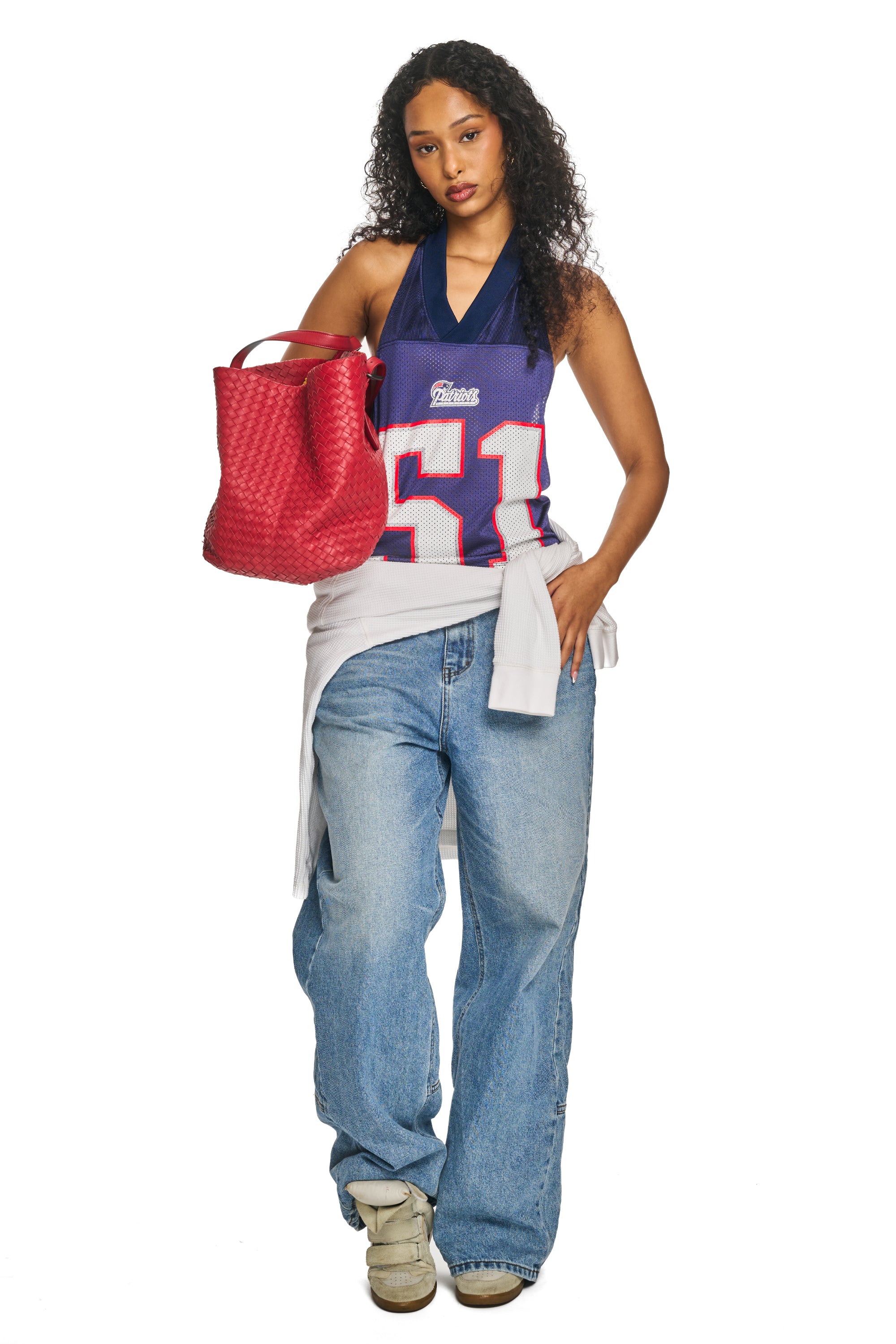 Rework New England Patriots Halter Top-NFL-Frankie Collective-Rework-Vintage-Streetwear