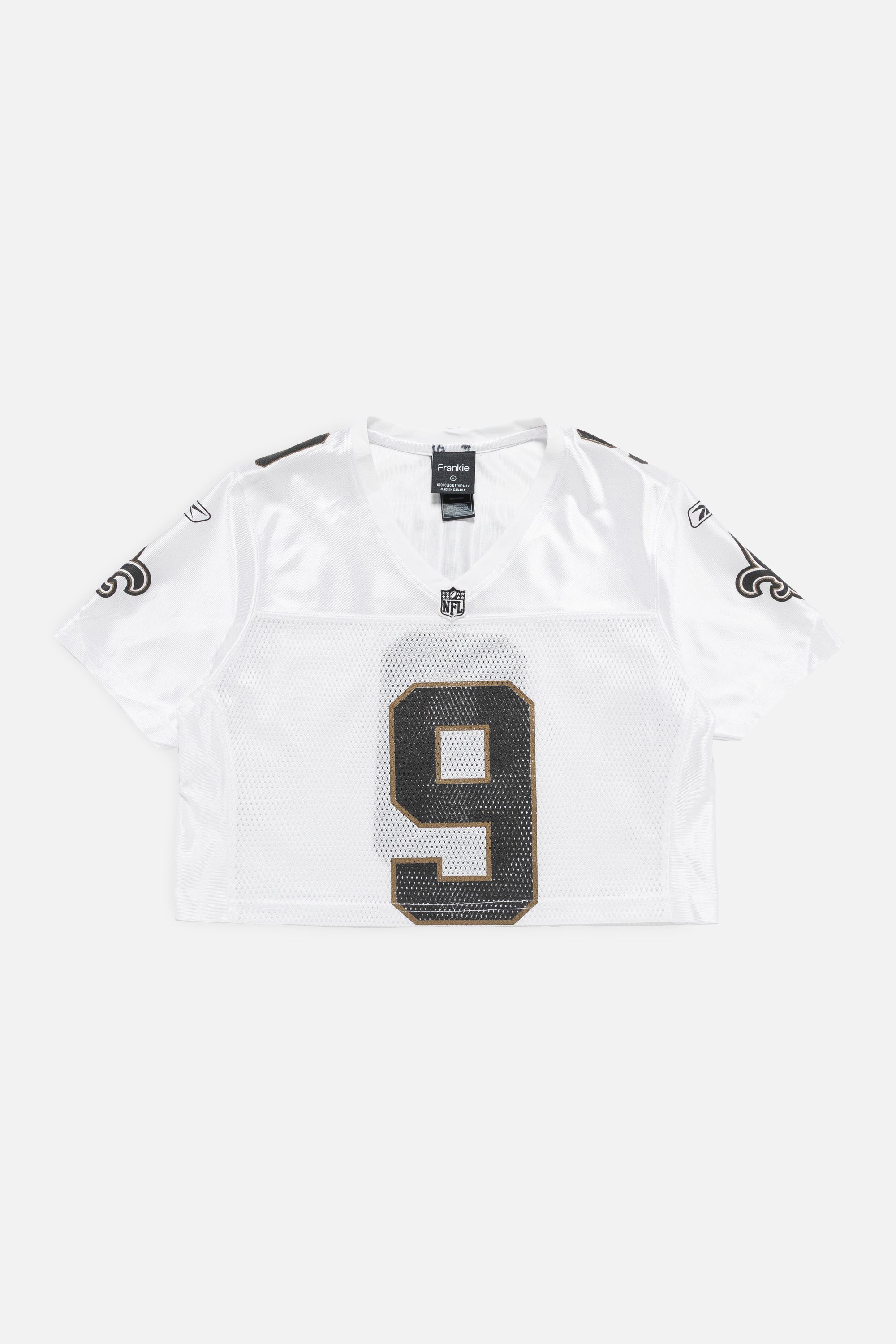 Rework New Orleans Saints Crop Jersey-NFL-Frankie Collective-Rework-Vintage-Streetwear