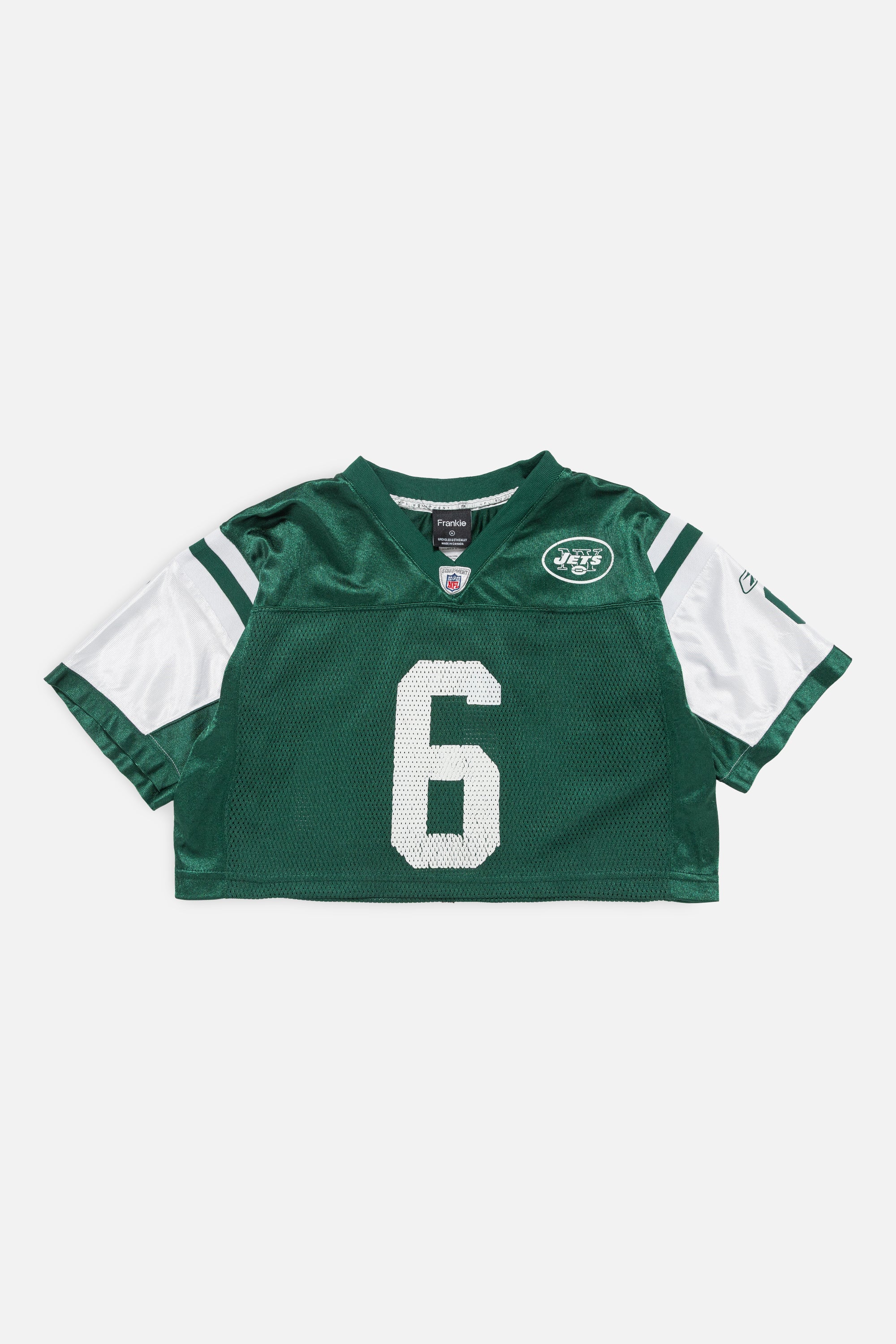 Rework New York Jets Crop Jersey-NFL-Frankie Collective-Rework-Vintage-Streetwear