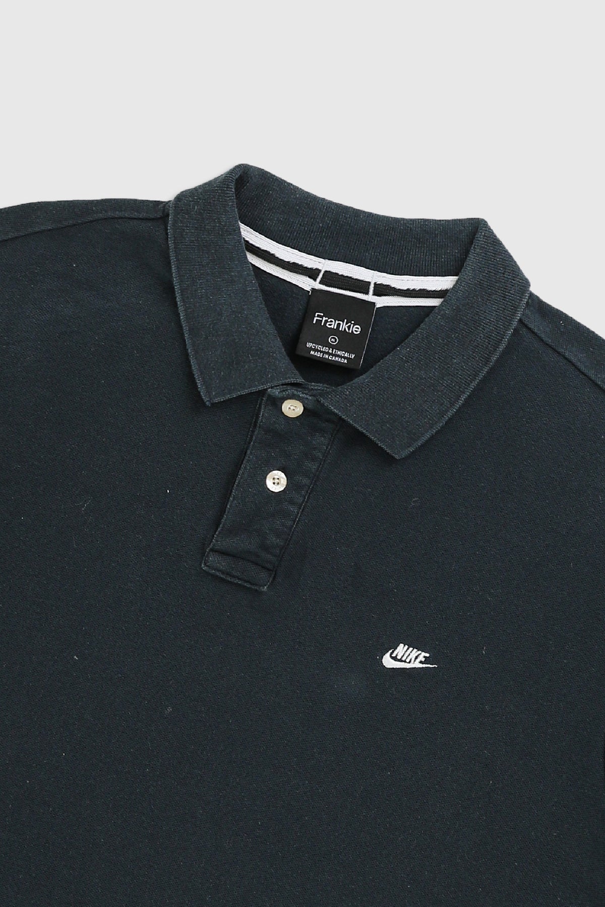 Rework Nike Crop Collared Tee - XL-TOPS-Nike-Frankie Collective Rare Vintage Streetwear Reworks