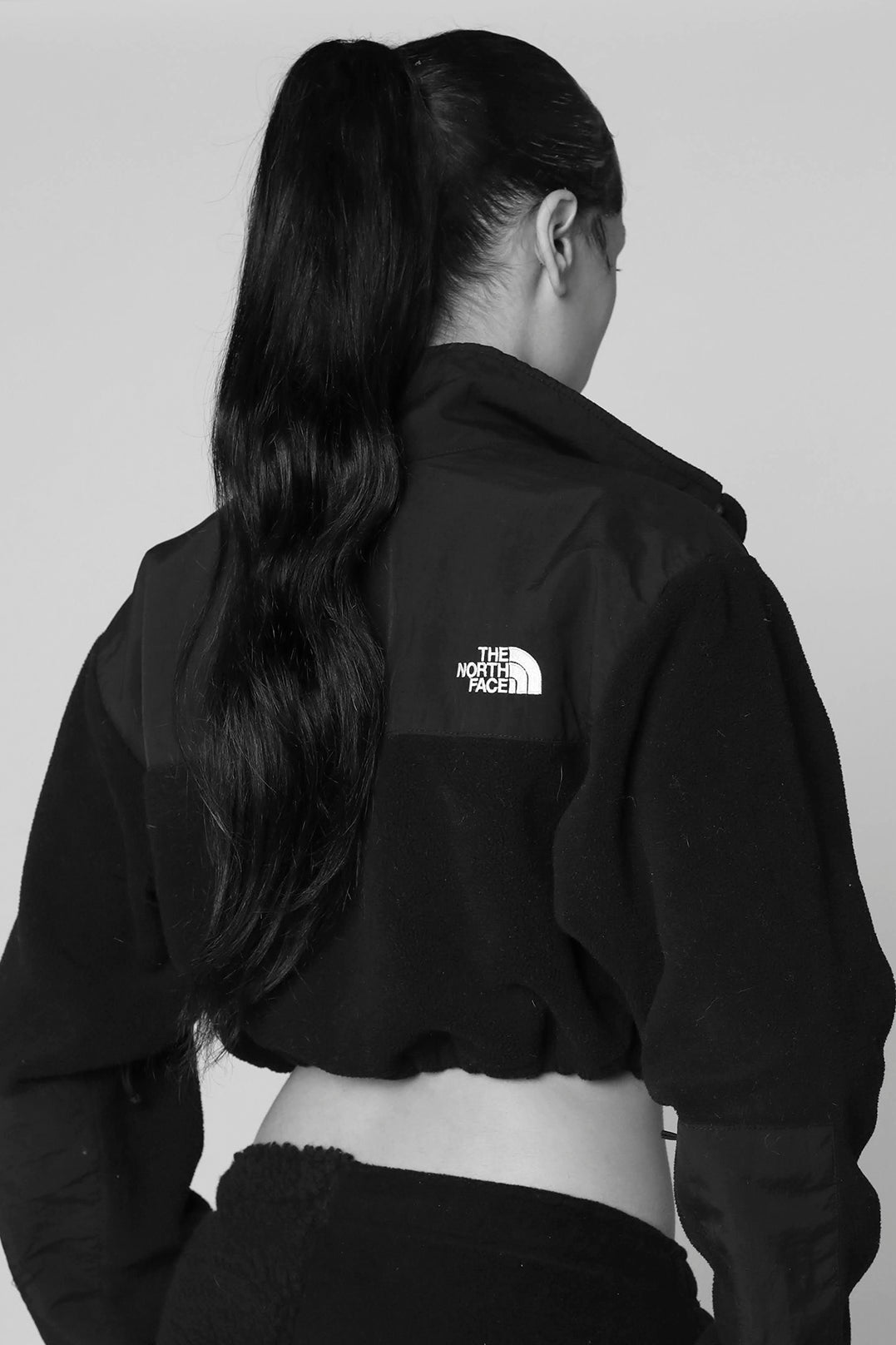 Rework North Face Crop Fleece Jacket - L-SWEATERS-North Face-Frankie Collective Rare Vintage Streetwear Reworks