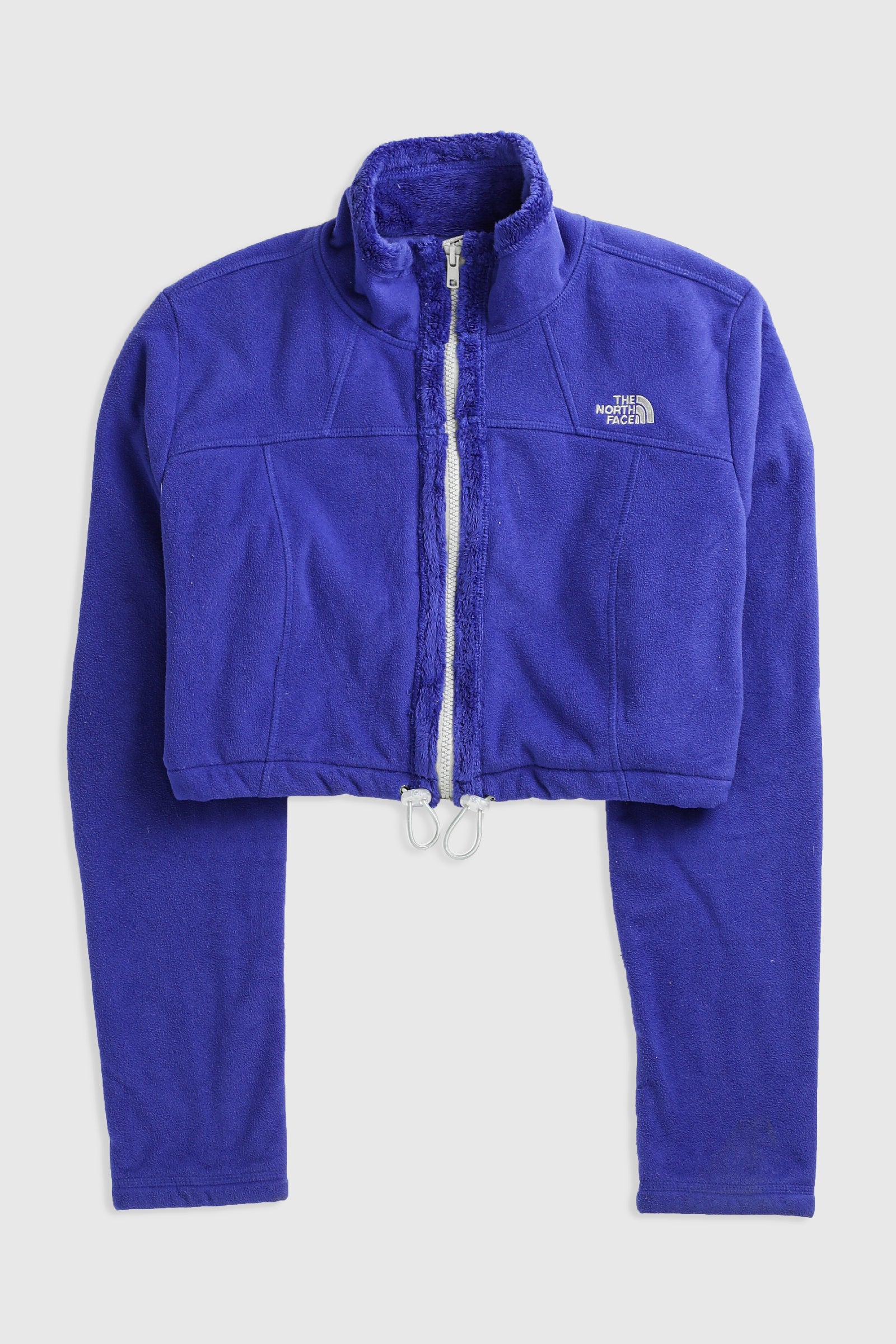 Rework North Face Crop Fleece Jacket - L-SWEATERS-North Face-Frankie Collective Rare Vintage Streetwear Reworks