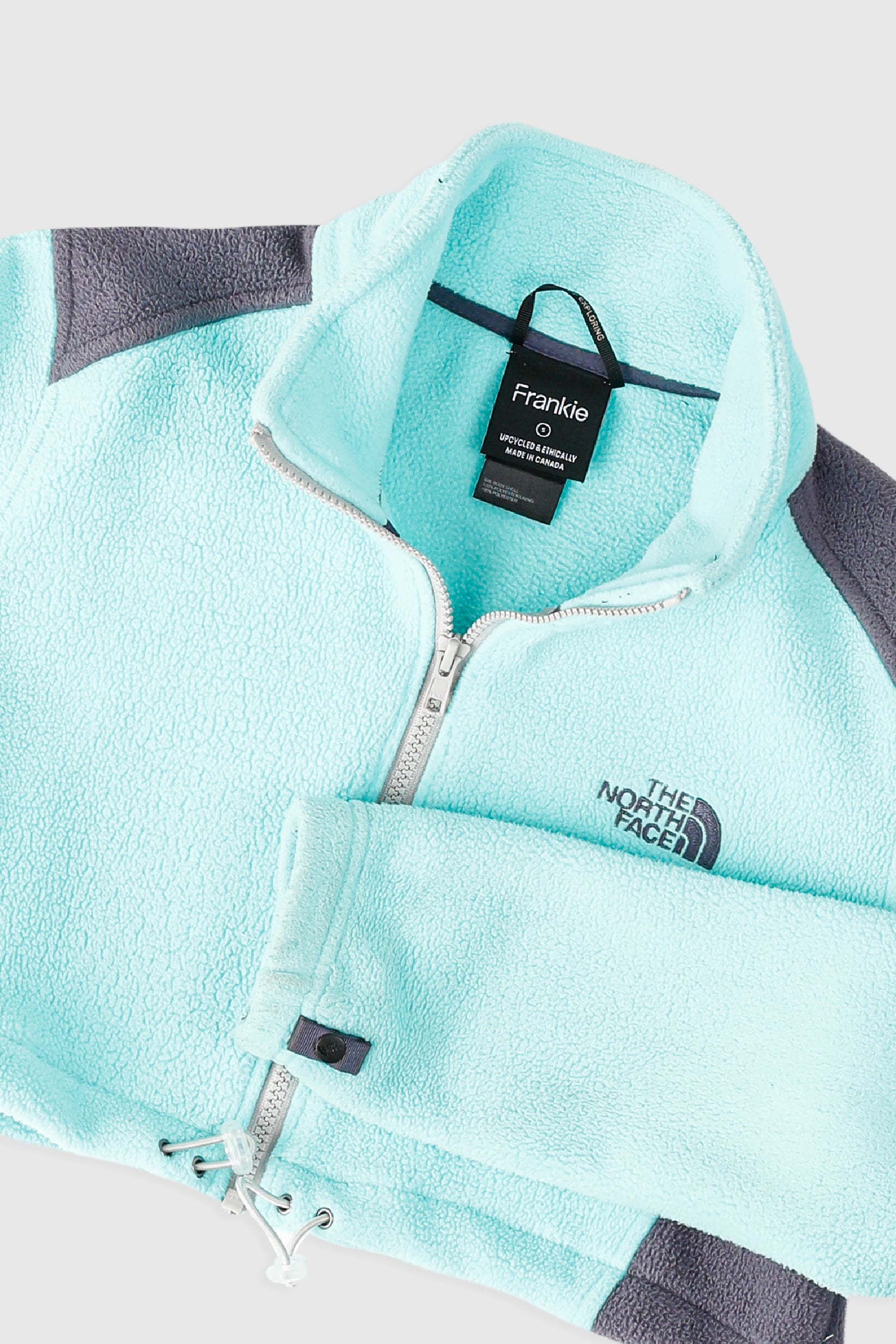 Rework North Face Crop Fleece Jacket - S-SWEATERS-North Face-Frankie Collective Rare Vintage Streetwear Reworks