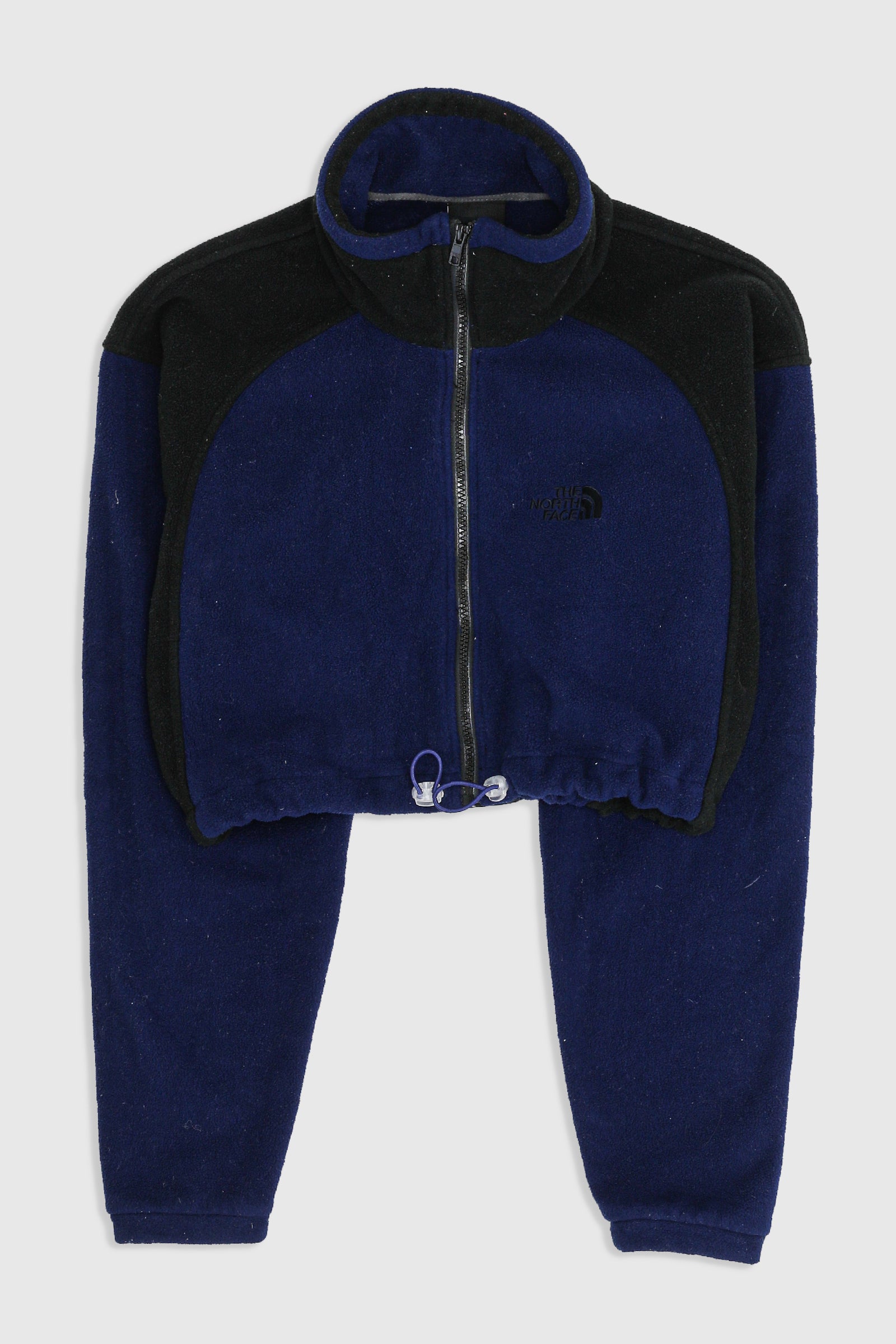 Rework North Face Crop Fleece Jacket - XL-SWEATERS-North Face-Frankie Collective Rare Vintage Streetwear Reworks