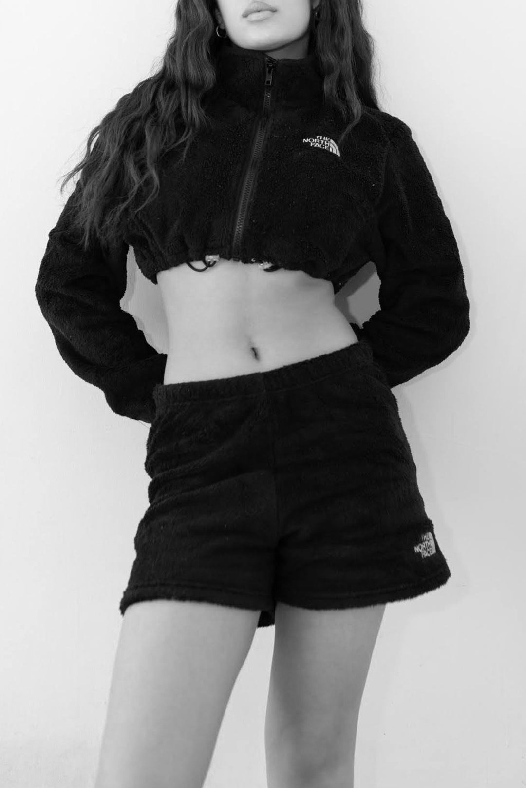 Rework North Face Crop Fleece Jacket - XS, S, M, L, XL-SWEATERS-North Face-XS-Frankie Collective Rare Vintage Streetwear Reworks