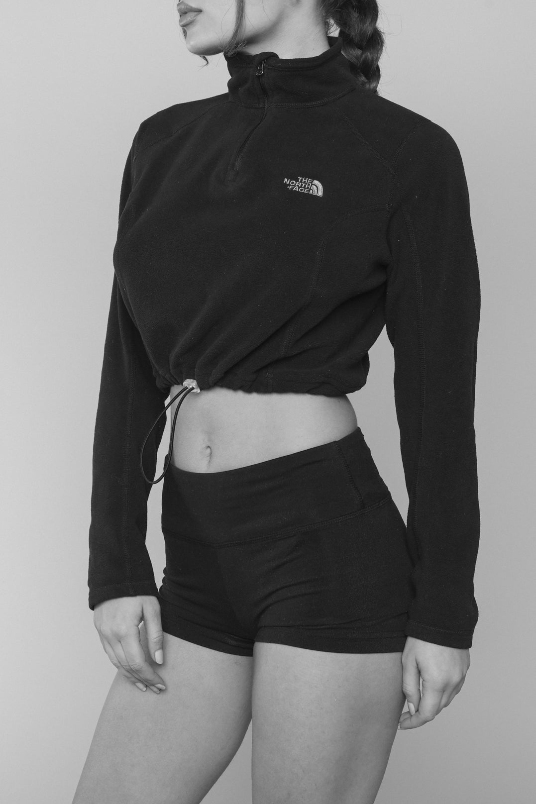 Rework North Face Crop Sweater - XL-SWEATERS-North Face-XL-Frankie Collective Rare Vintage Streetwear Reworks