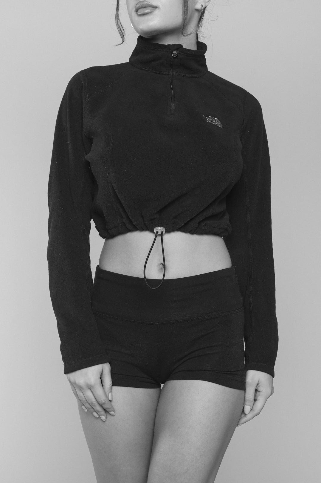 Rework North Face Crop Sweater - XL-SWEATERS-North Face-XL-Frankie Collective Rare Vintage Streetwear Reworks
