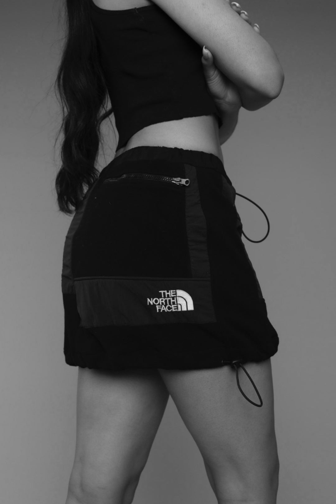 Rework North Face Fleece Mini Skirt - S-BOTTOMS-North Face-Frankie Collective Rare Vintage Streetwear Reworks