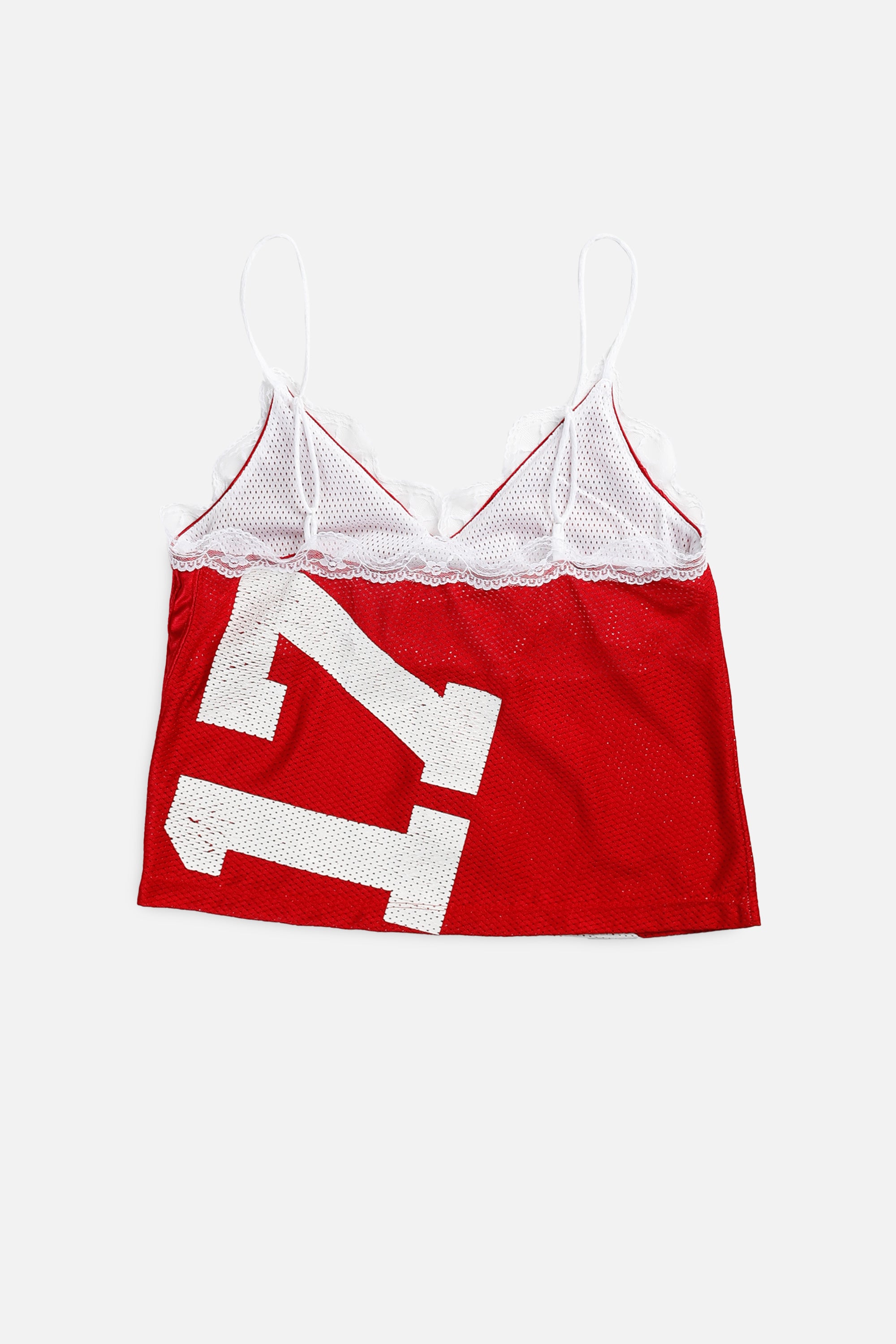 Rework NY Giants NFL Lace Tank - M-TOPS-NFL-M-Frankie Collective Rare Vintage Streetwear Reworks