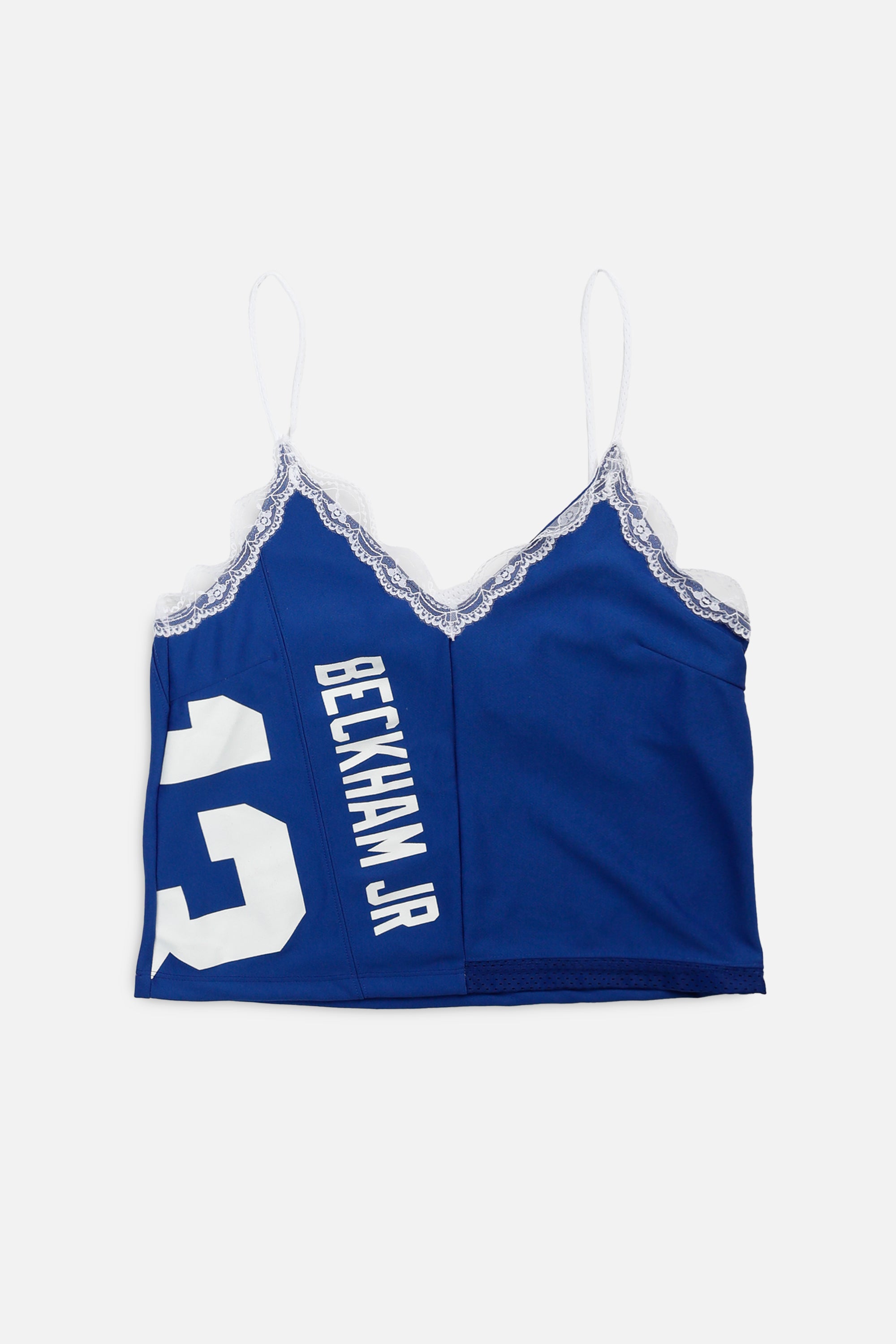 Rework NY Giants NFL Lace Tank - M-TOPS-NFL-M-Frankie Collective Rare Vintage Streetwear Reworks