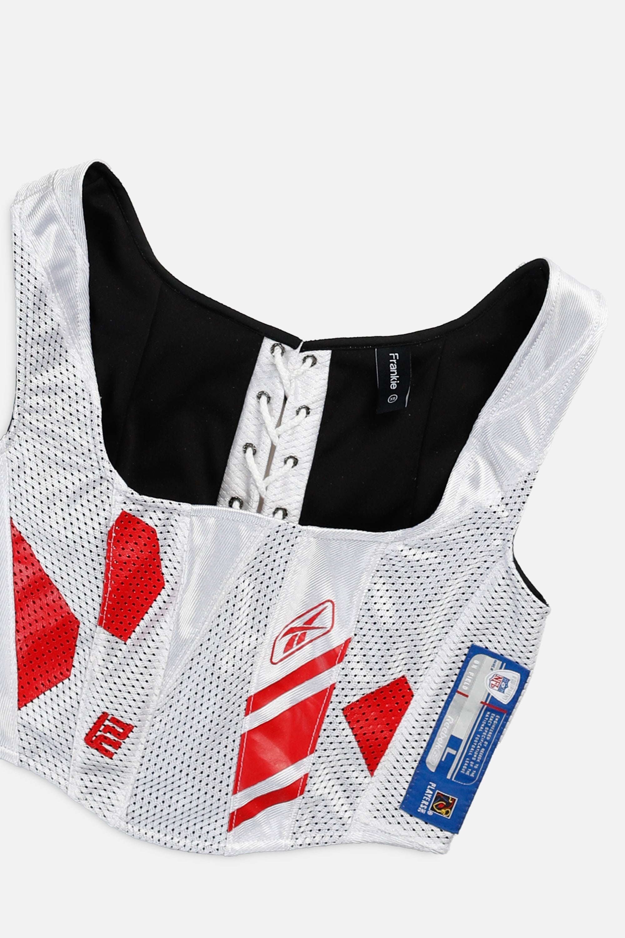 Rework NY Giants NFL Corset - XS-TOPS-NFL-XS-Frankie Collective Rare Vintage Streetwear Reworks