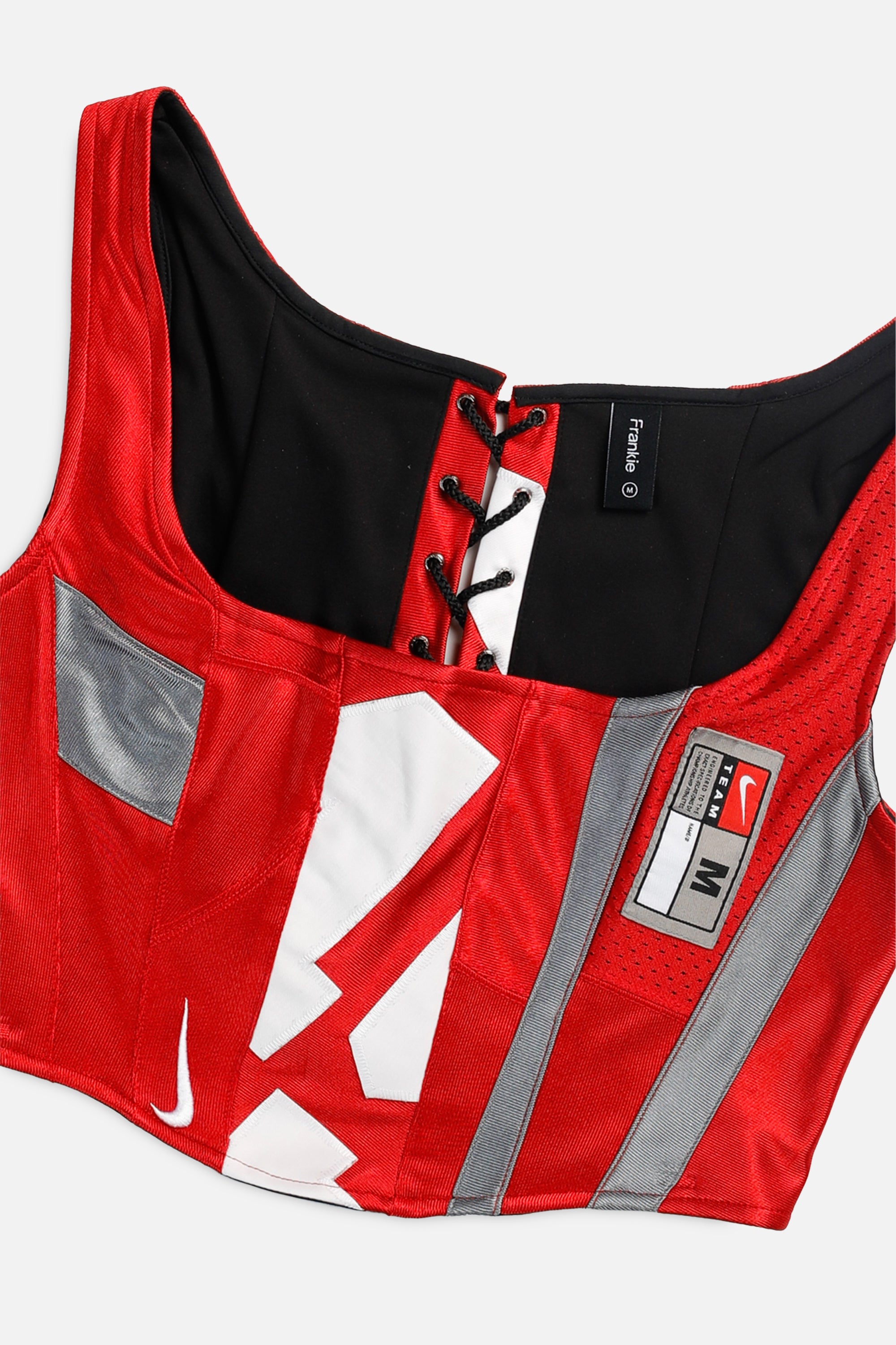 Rework Ohio State Buckeyes NCAA Corset - M-TOPS-NCAA-M-Frankie Collective Rare Vintage Streetwear Reworks