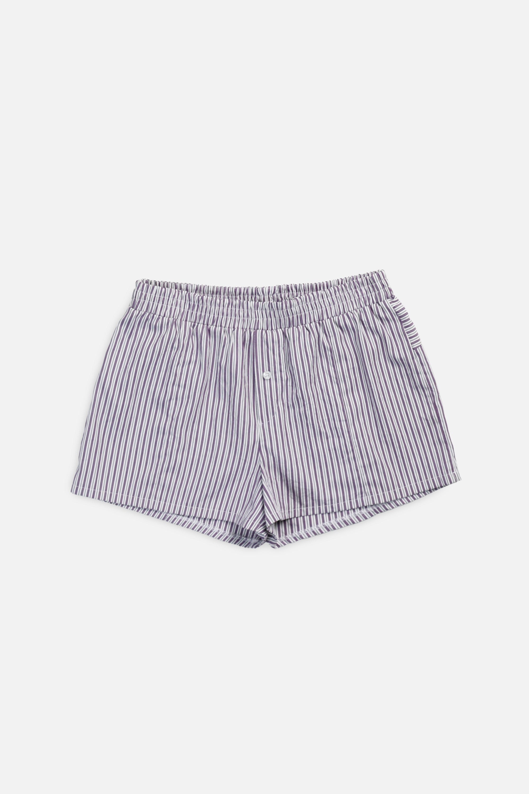 Rework Oxford Mini Boxer Shorts - S-BOTTOMS-vendor-unknown-S-Frankie Collective Rare Vintage Streetwear Reworks