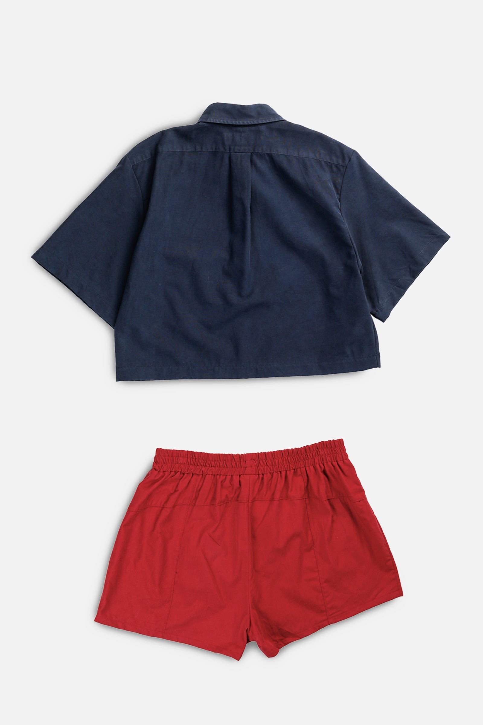 Rework Oxford Shorts Set - L-SETS-Polo-L-Frankie Collective Rare Vintage Streetwear Reworks