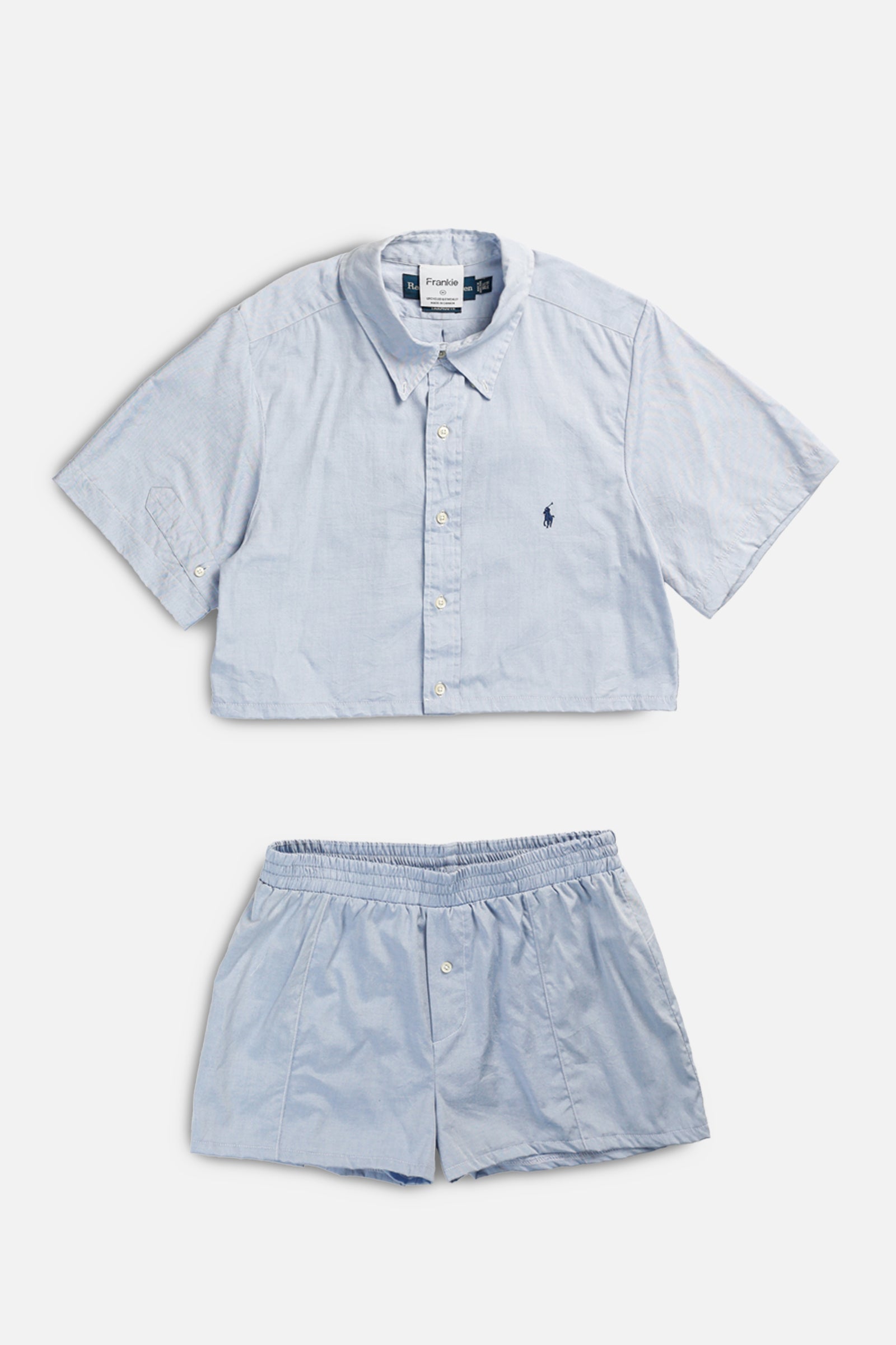 Rework Oxford Shorts Set - M, L-SETS-Polo-M-Frankie Collective Rare Vintage Streetwear Reworks