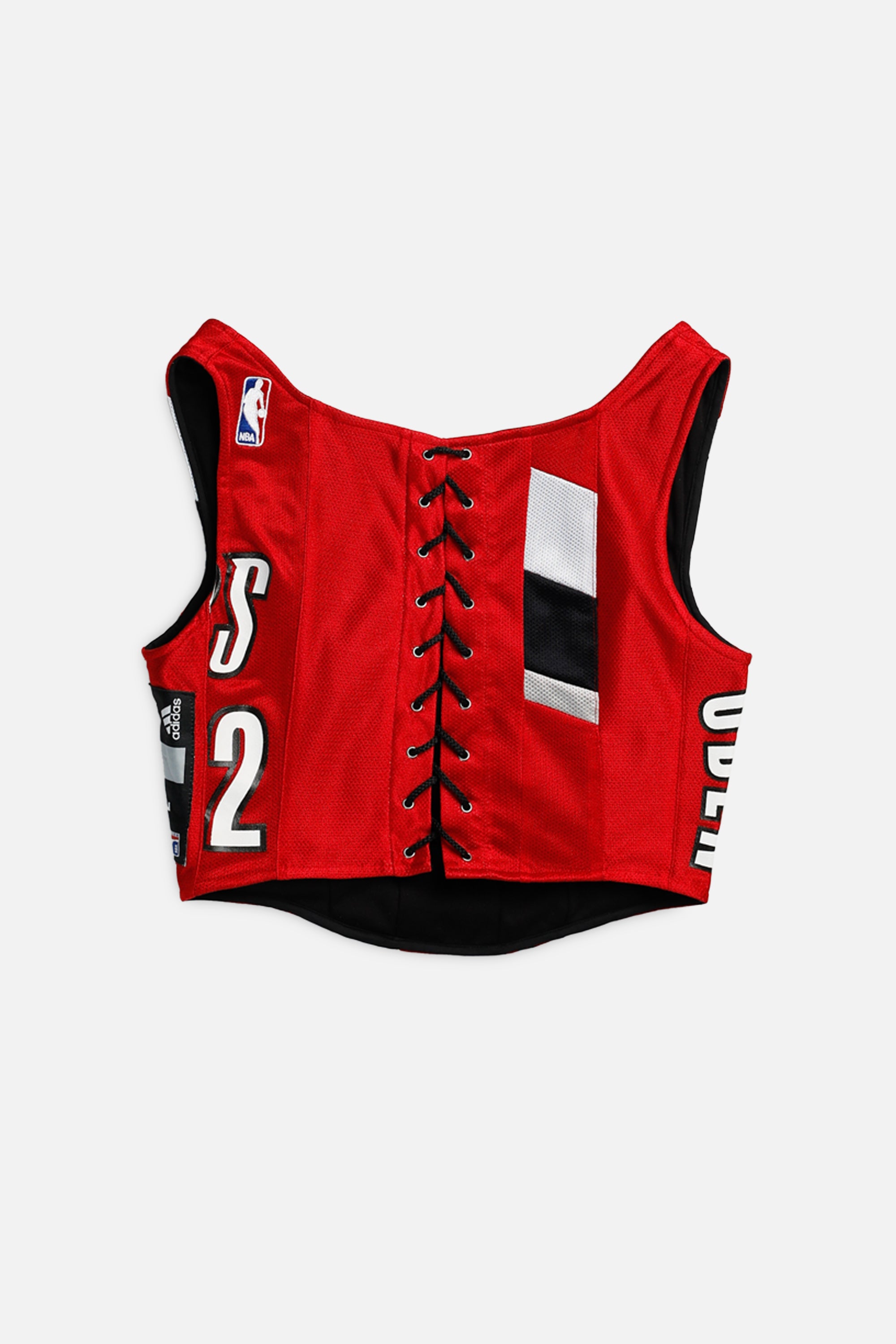 Rework Portland Trail Blazers NBA Corset - M-TOPS-NBA-M-Frankie Collective Rare Vintage Streetwear Reworks