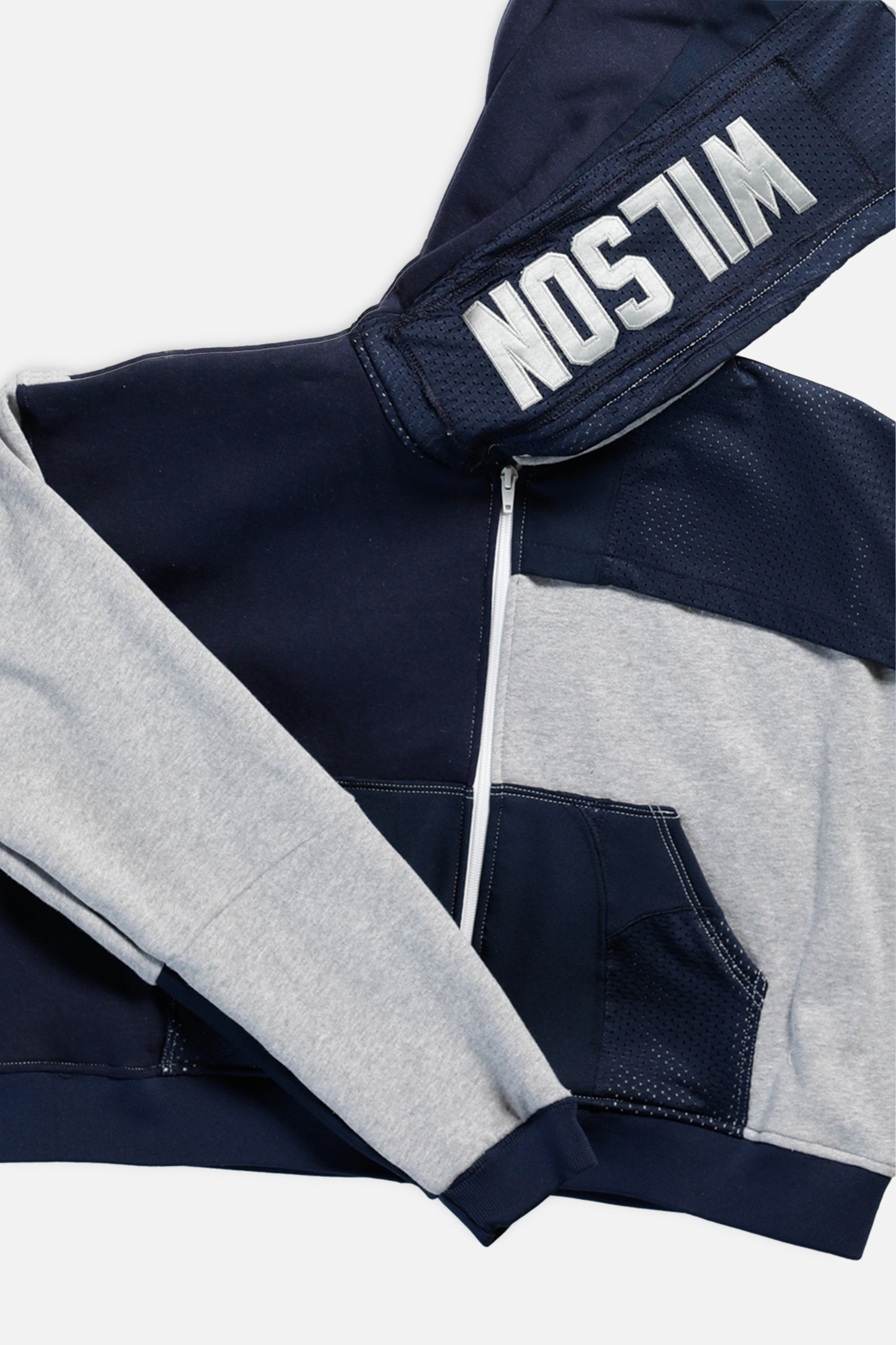 Rework Seattle Seahawks NFL Crop Zip Hoodie - L-SWEATERS-NFL-L-Frankie Collective Rare Vintage Streetwear Reworks