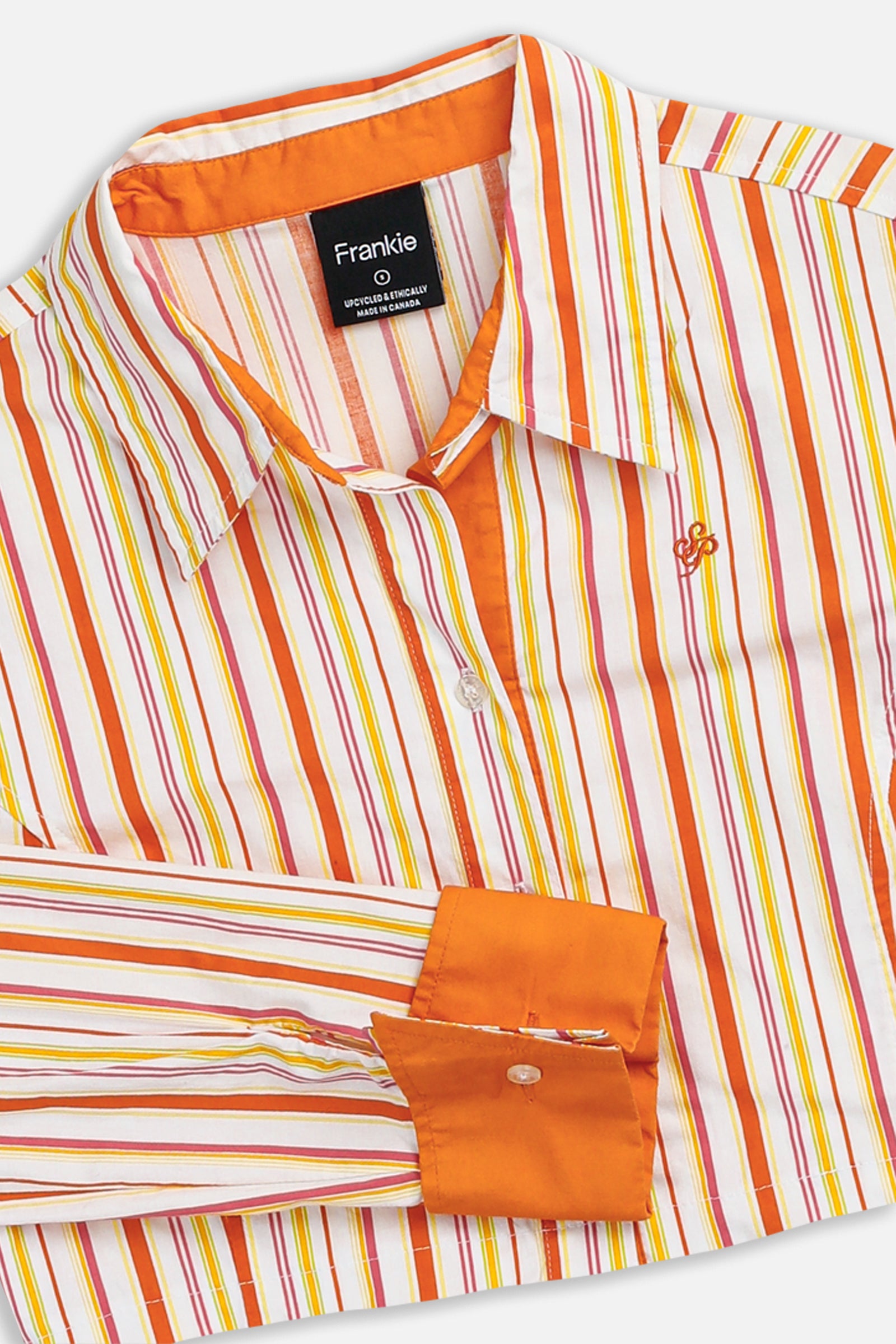 Rework South Pole Cropped Collared Shirt - S-TOPS-Southpole-S-Frankie Collective Rare Vintage Streetwear Reworks