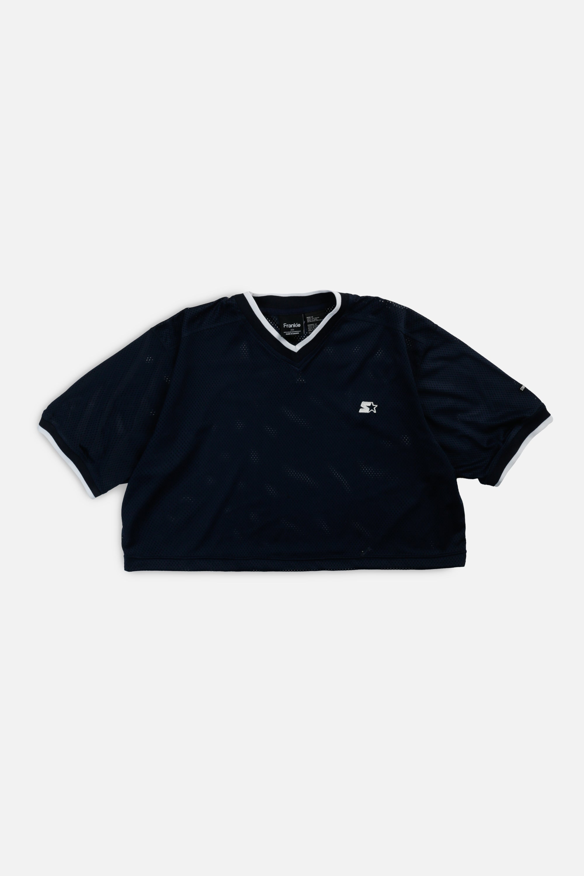 Rework Starter Crop Jersey - XL-JERSEYS-Adidas-XL-Frankie Collective Rare Vintage Streetwear Reworks
