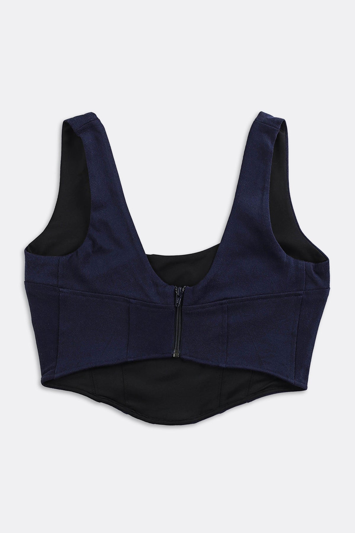 Rework Sweatshirt Bustier - L-TOPS-vendor-unknown-Frankie Collective Rare Vintage Streetwear Reworks