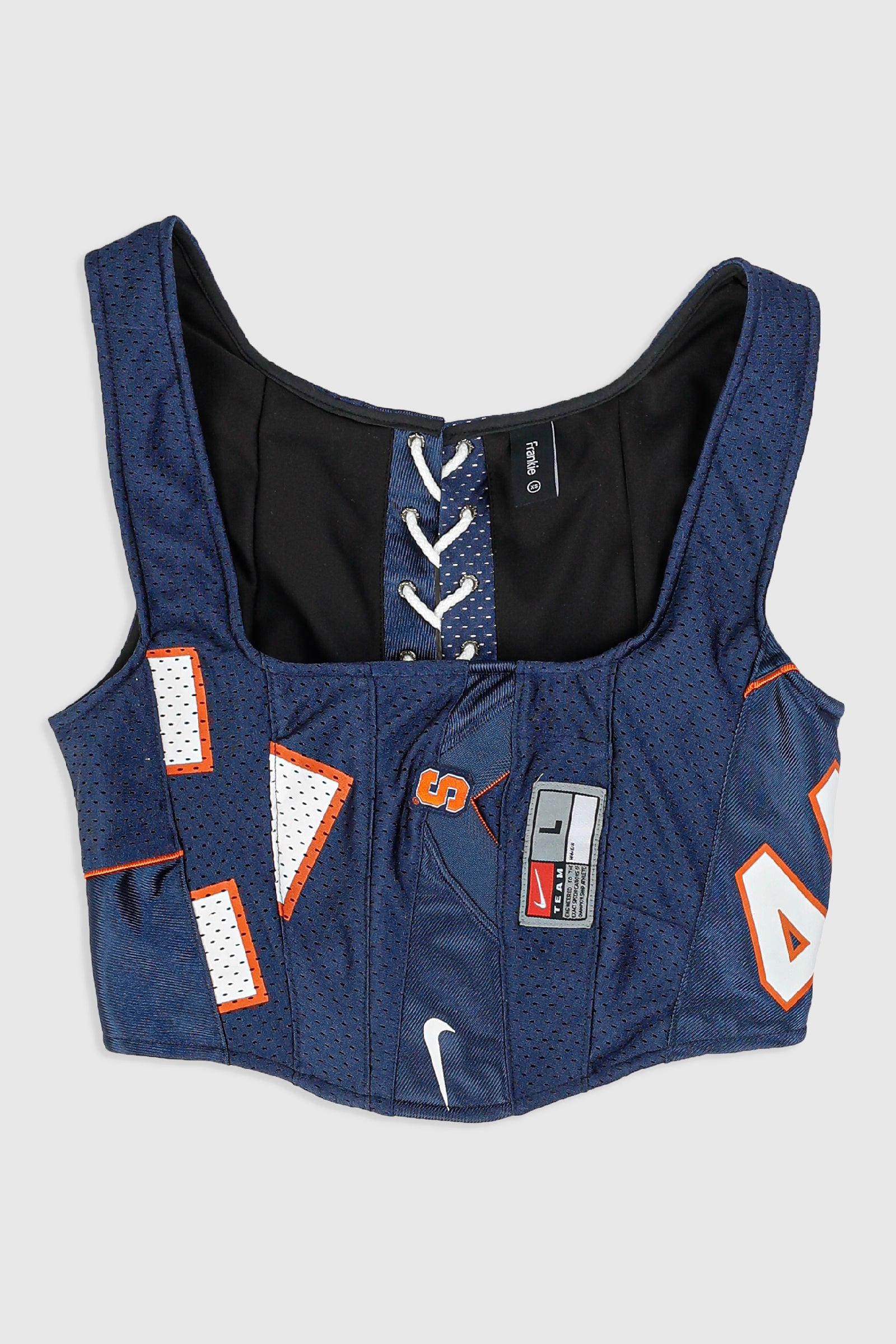 Rework Syracuse Football Corset - XS-TOPS-NFL-XS-Frankie Collective Rare Vintage Streetwear Reworks