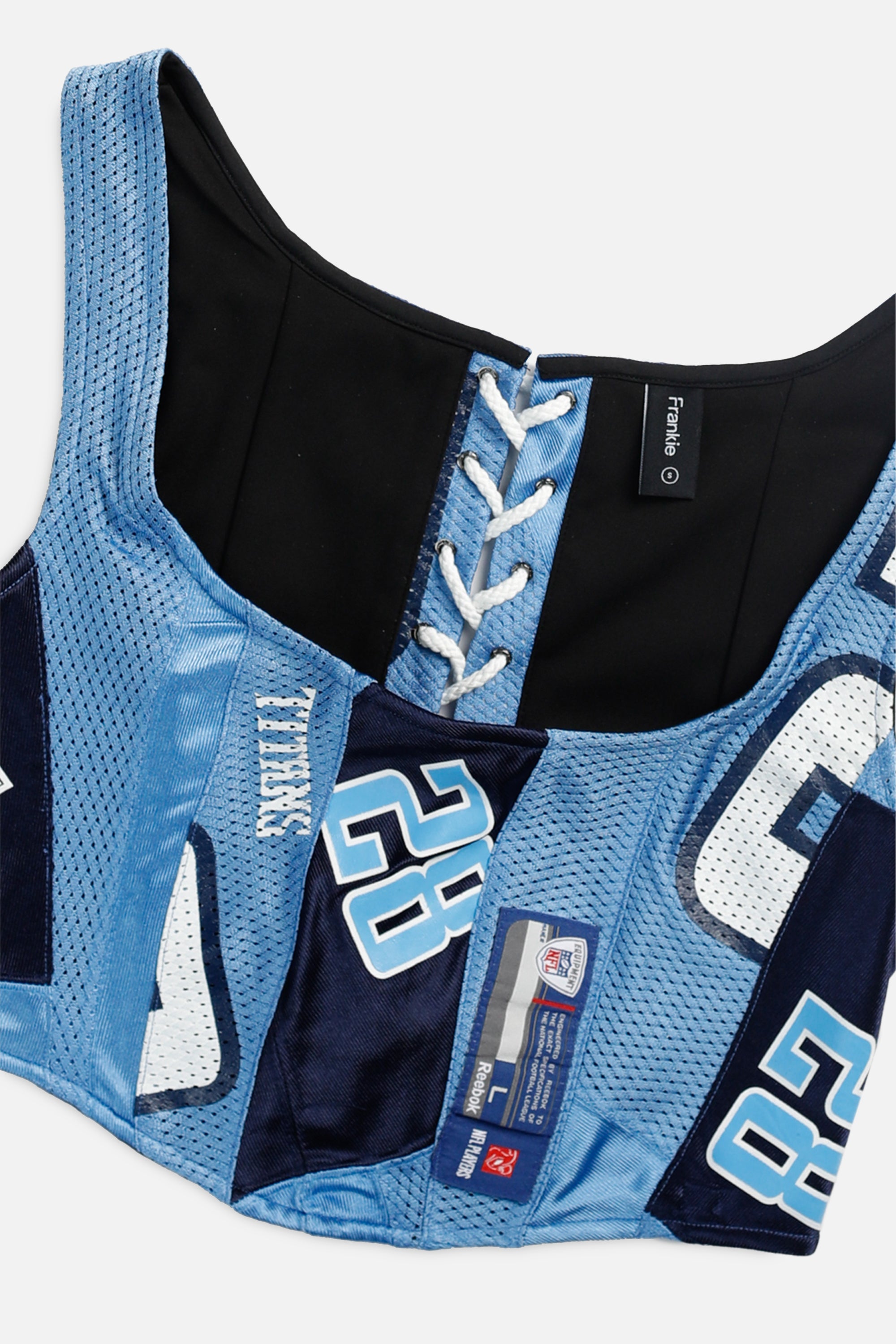 Rework Tennessee Titans NFL Corset - S-TOPS-NFL-S-Frankie Collective Rare Vintage Streetwear Reworks