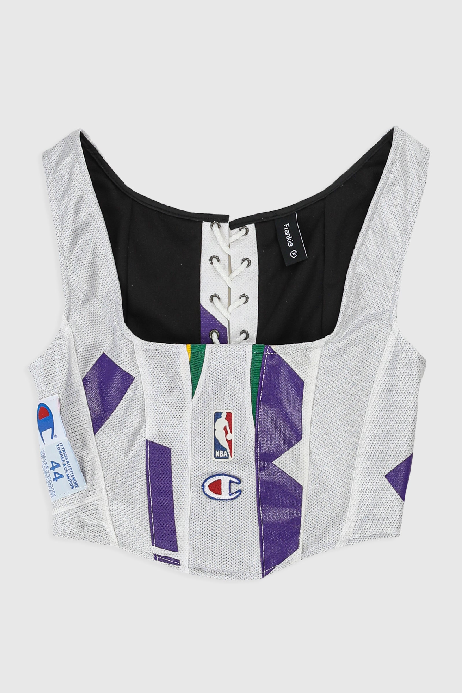 Rework Utah Jazz NBA Corset - XS-TOPS-NBA-Frankie Collective Rare Vintage Streetwear Reworks