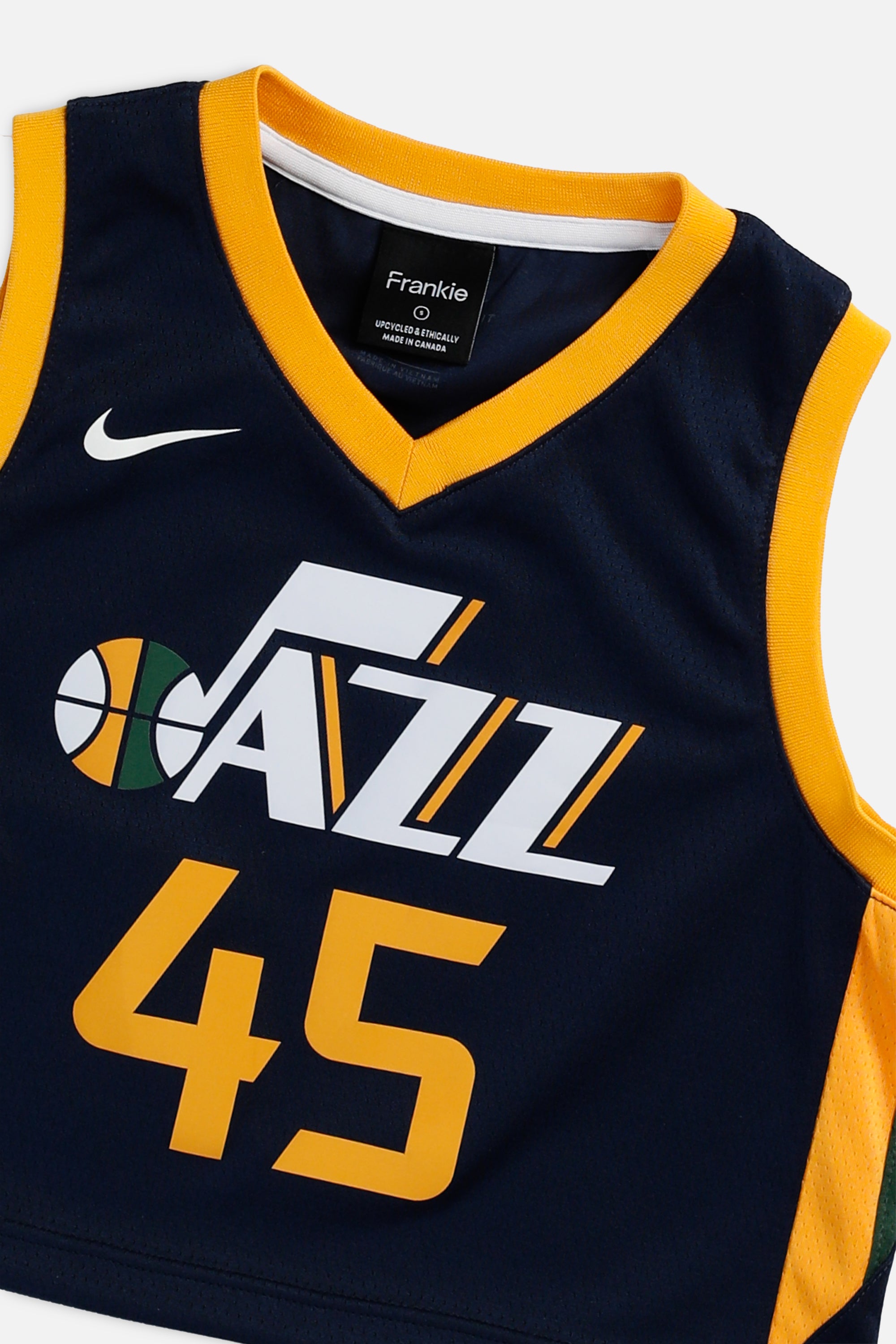 Rework Utah Jazz NBA Crop Jersey - S-JERSEYS-NBA-S-Frankie Collective Rare Vintage Streetwear Reworks