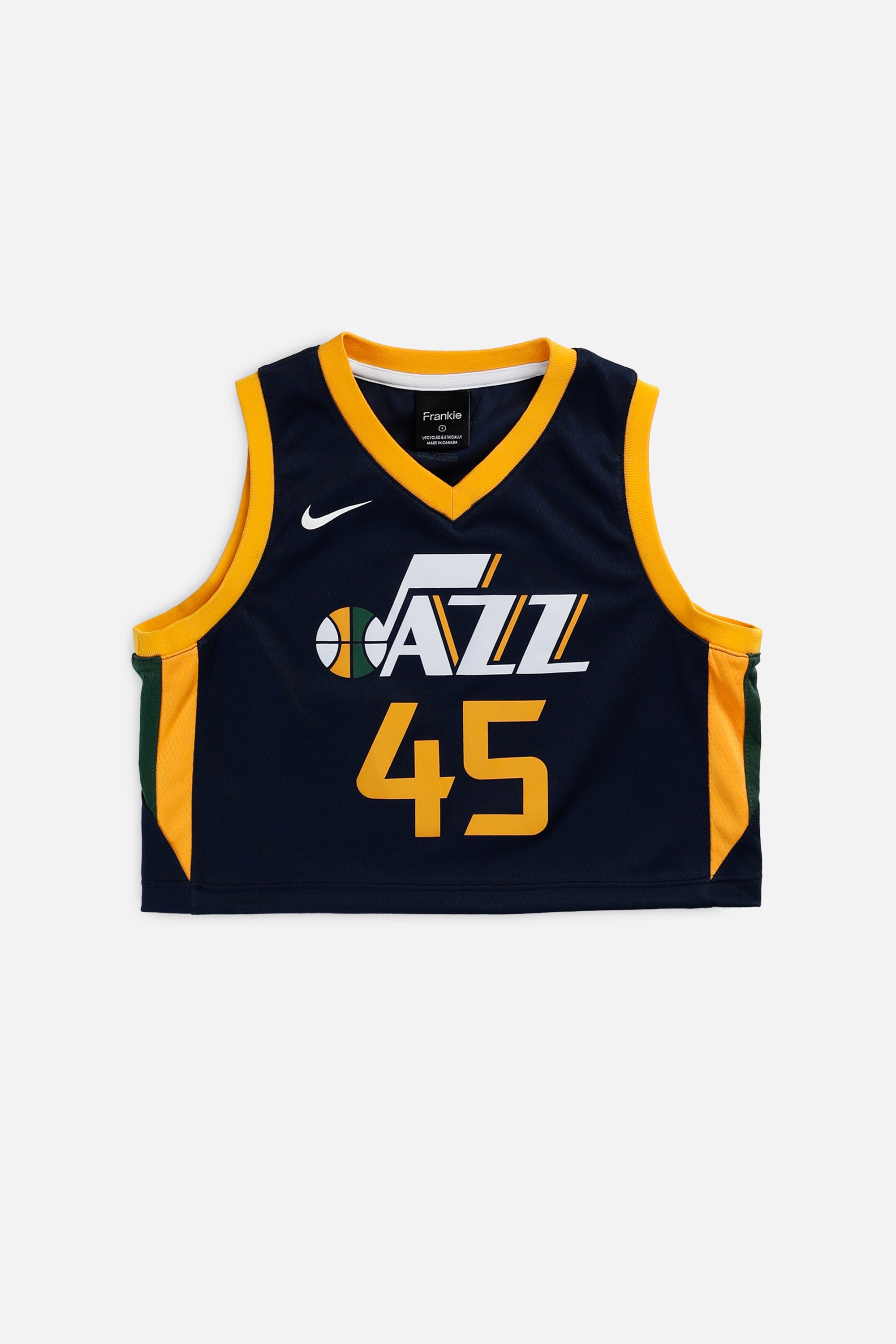 Rework Utah Jazz NBA Crop Jersey - S-JERSEYS-NBA-S-Frankie Collective Rare Vintage Streetwear Reworks
