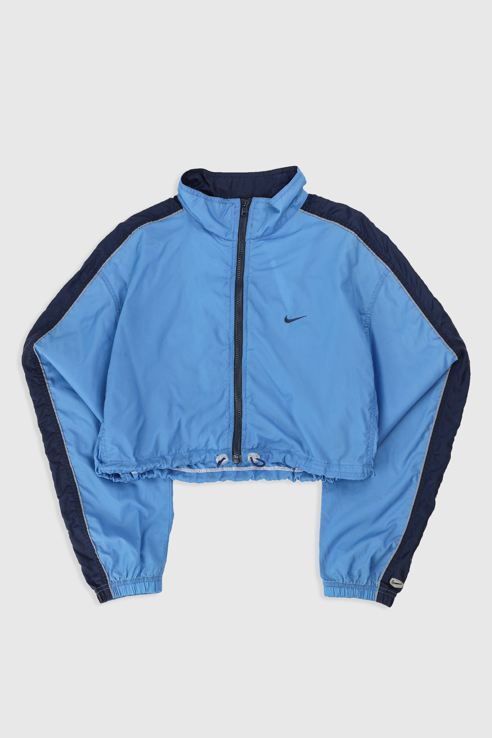 Rework Vintage Nike Crop Windbreaker - XL-JACKETS-Nike-Frankie Collective Rare Vintage Streetwear Reworks