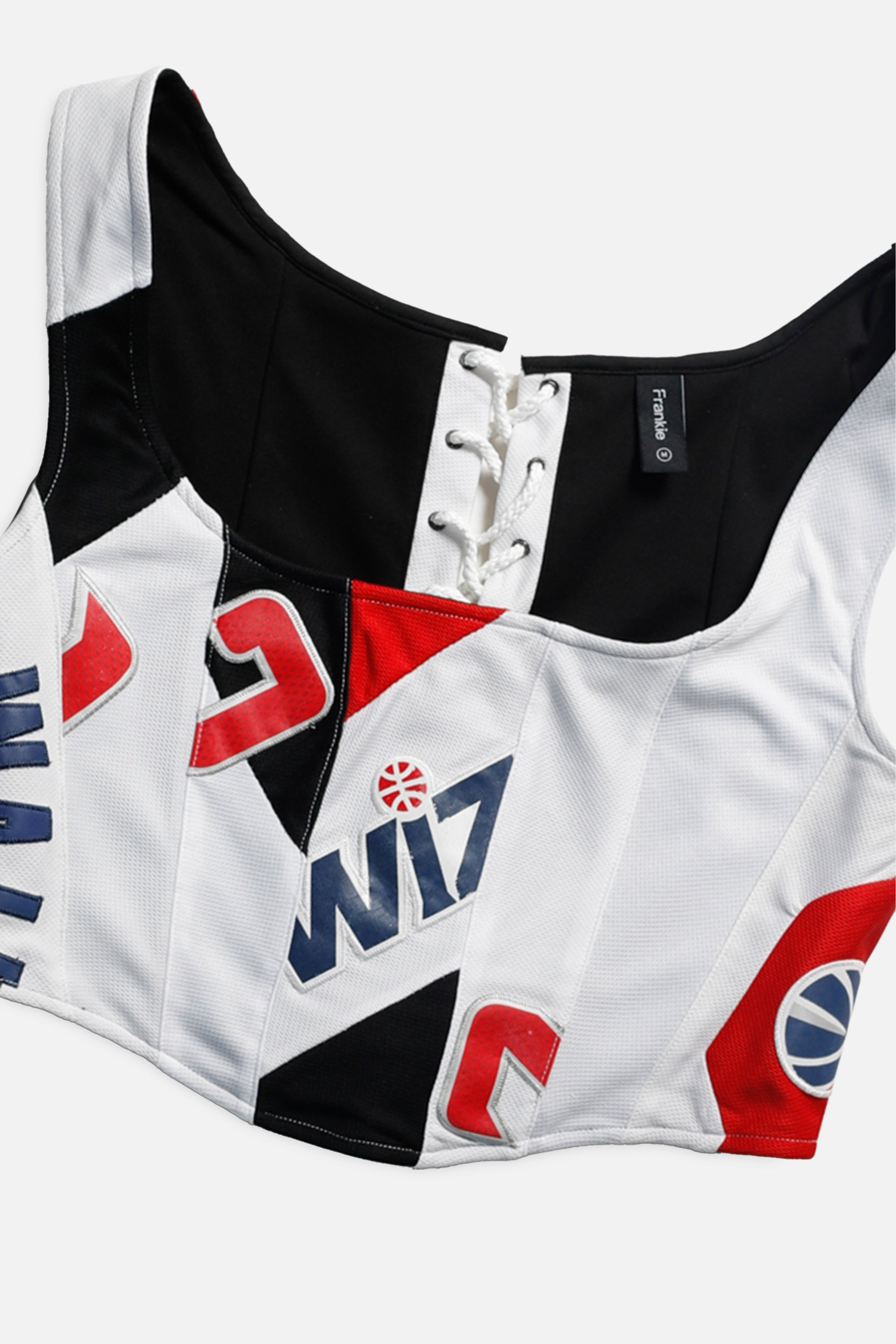 Rework Washington Wizards NBA Corset - M-TOPS-NBA-M-Frankie Collective Rare Vintage Streetwear Reworks