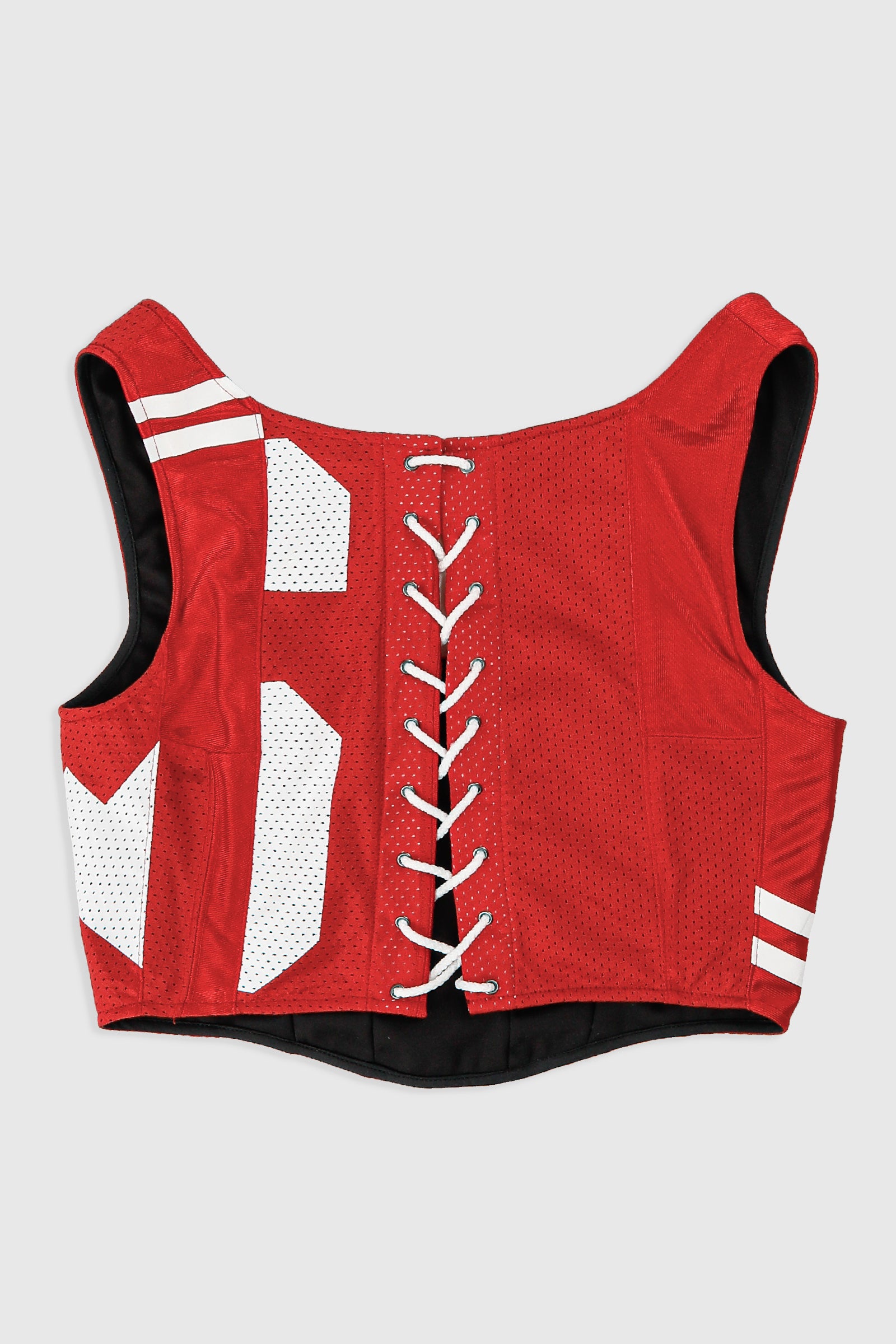 Rework Wisconsin Football Corset - M-TOPS-NFL-M-Frankie Collective Rare Vintage Streetwear Reworks