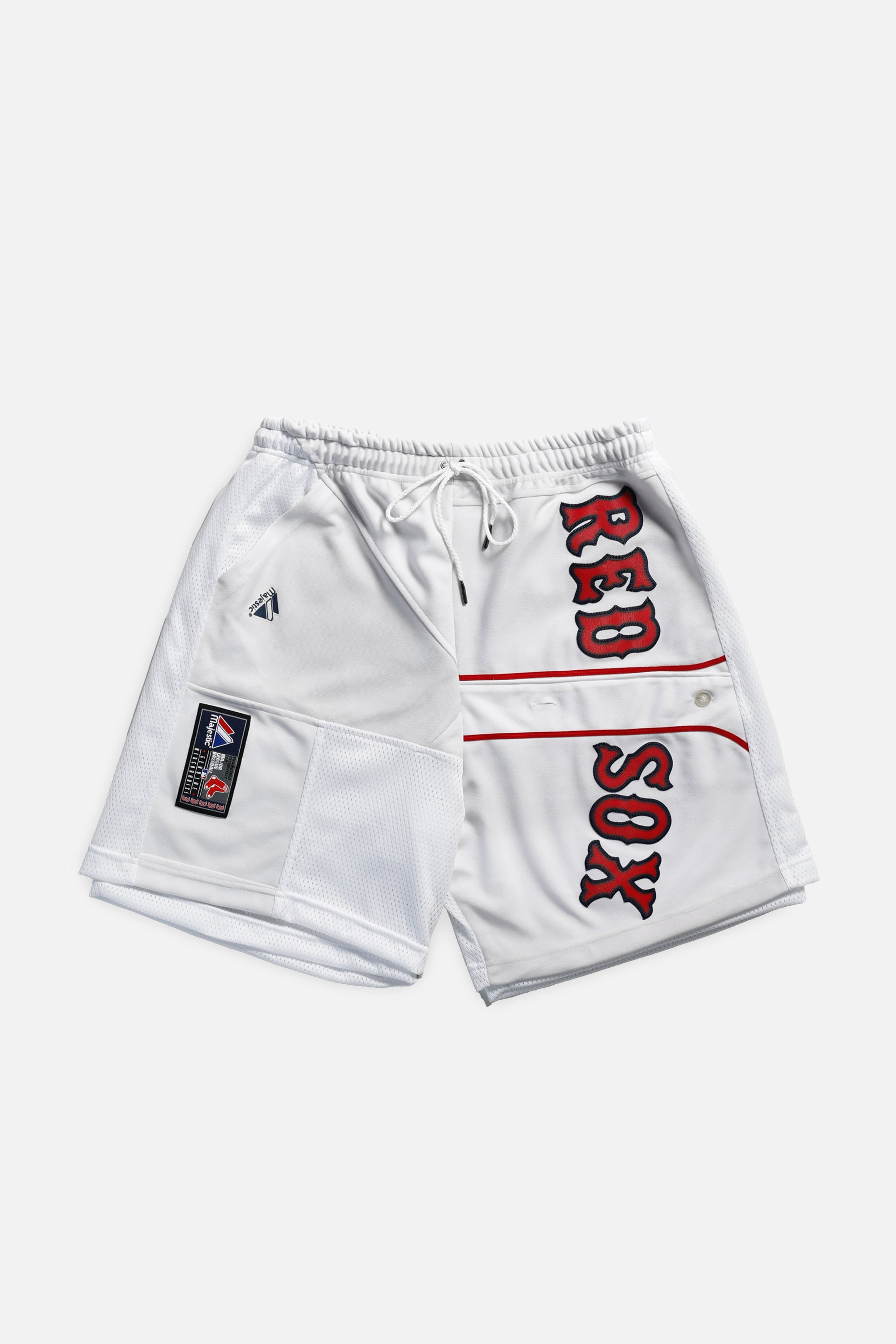 Unisex Rework Boston Red Sox MLB Jersey Shorts - Women's M - Men's S-SHORTS-MLB-Frankie Collective