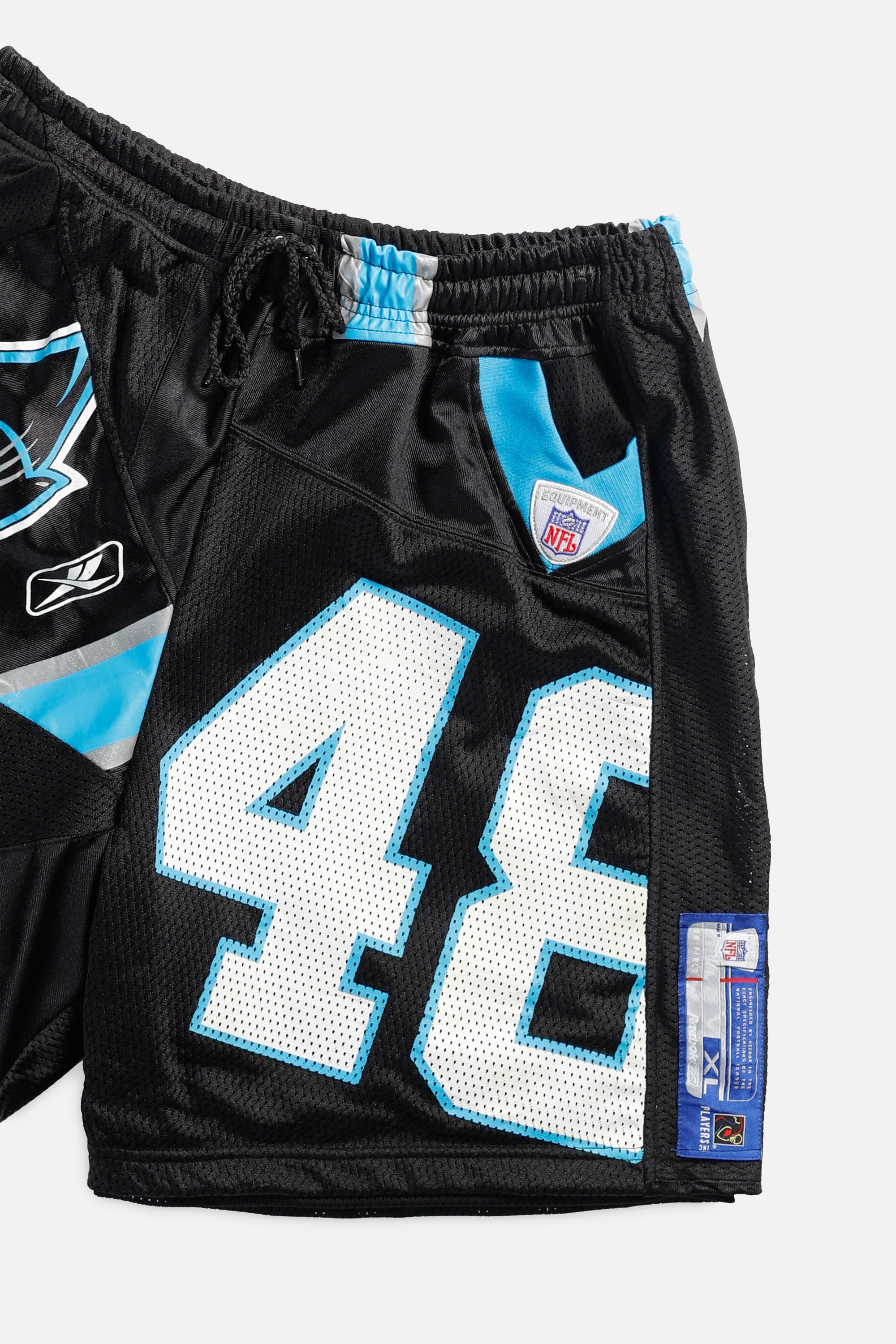 Unisex Rework Carolina Panthers Jersey Shorts - Women's L - Men's M-SHORTS-NFL-Frankie Collective