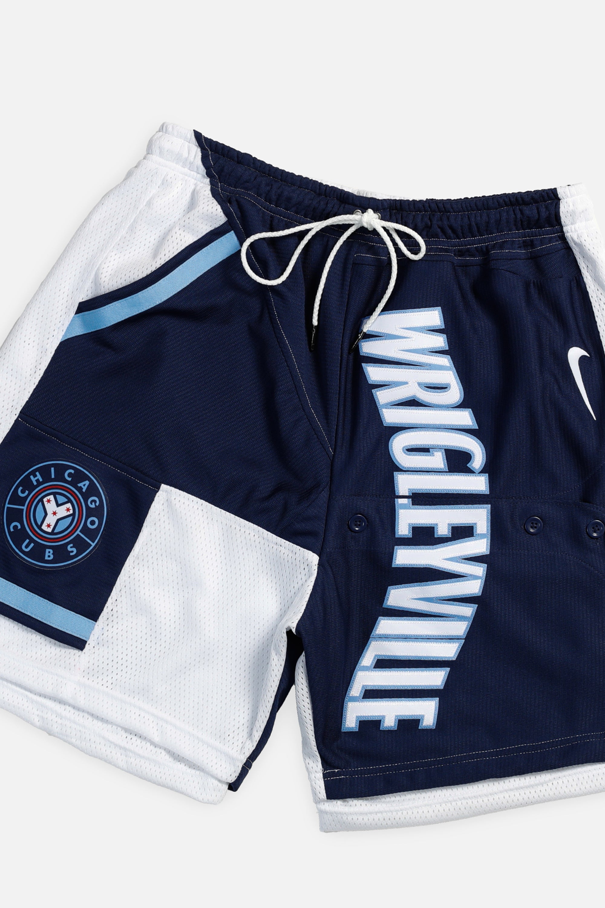 Unisex Rework Chicago Cubs Jersey Shorts - Women's L - Men's M-SHORTS-MLB-Frankie Collective