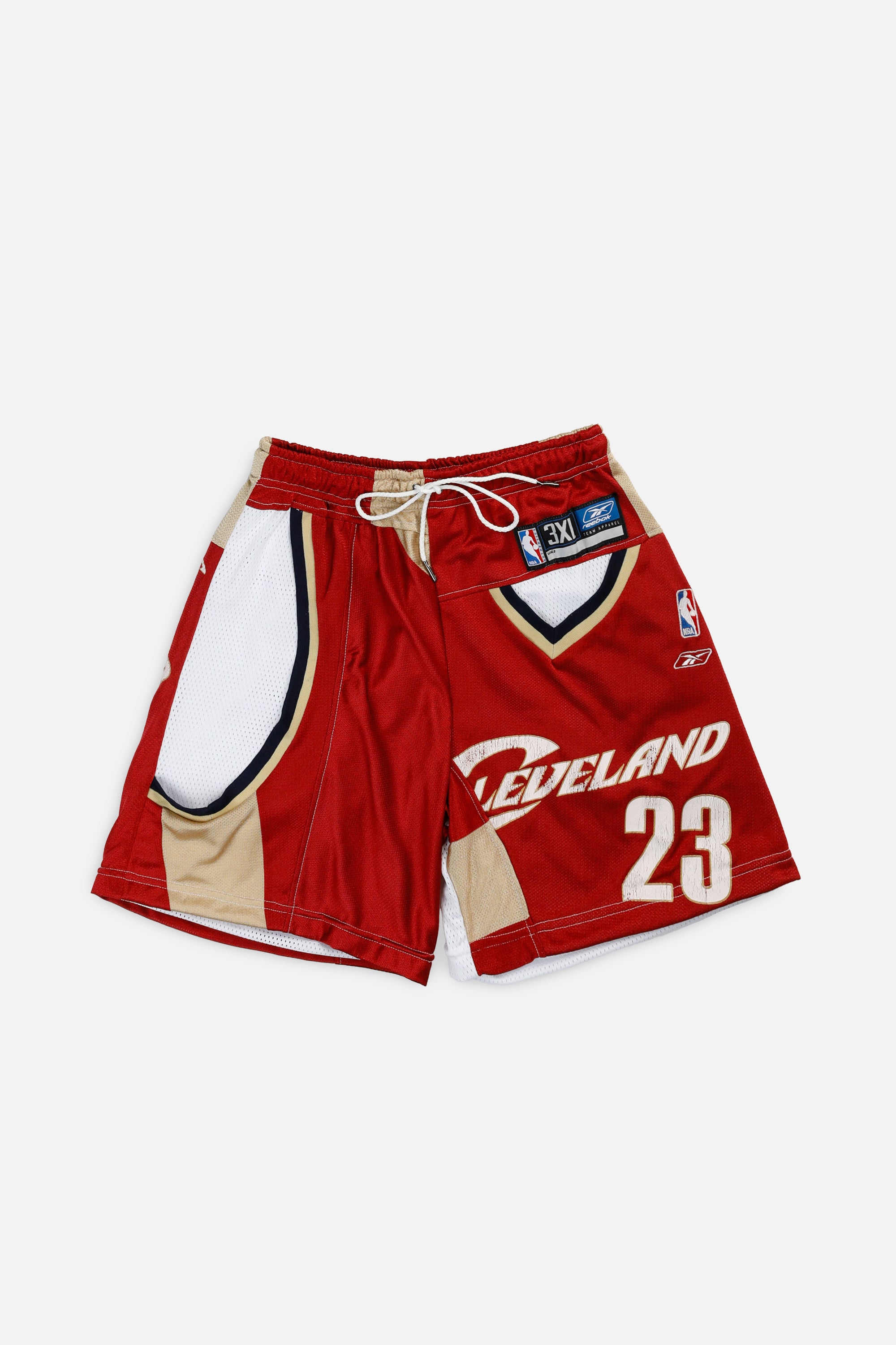 Unisex Rework Cleveland Cavaliers NBA Jersey Shorts - S-BOTTOMS-NBA-Women's S - Men's XS-Frankie Collective Rare Vintage Streetwear Reworks
