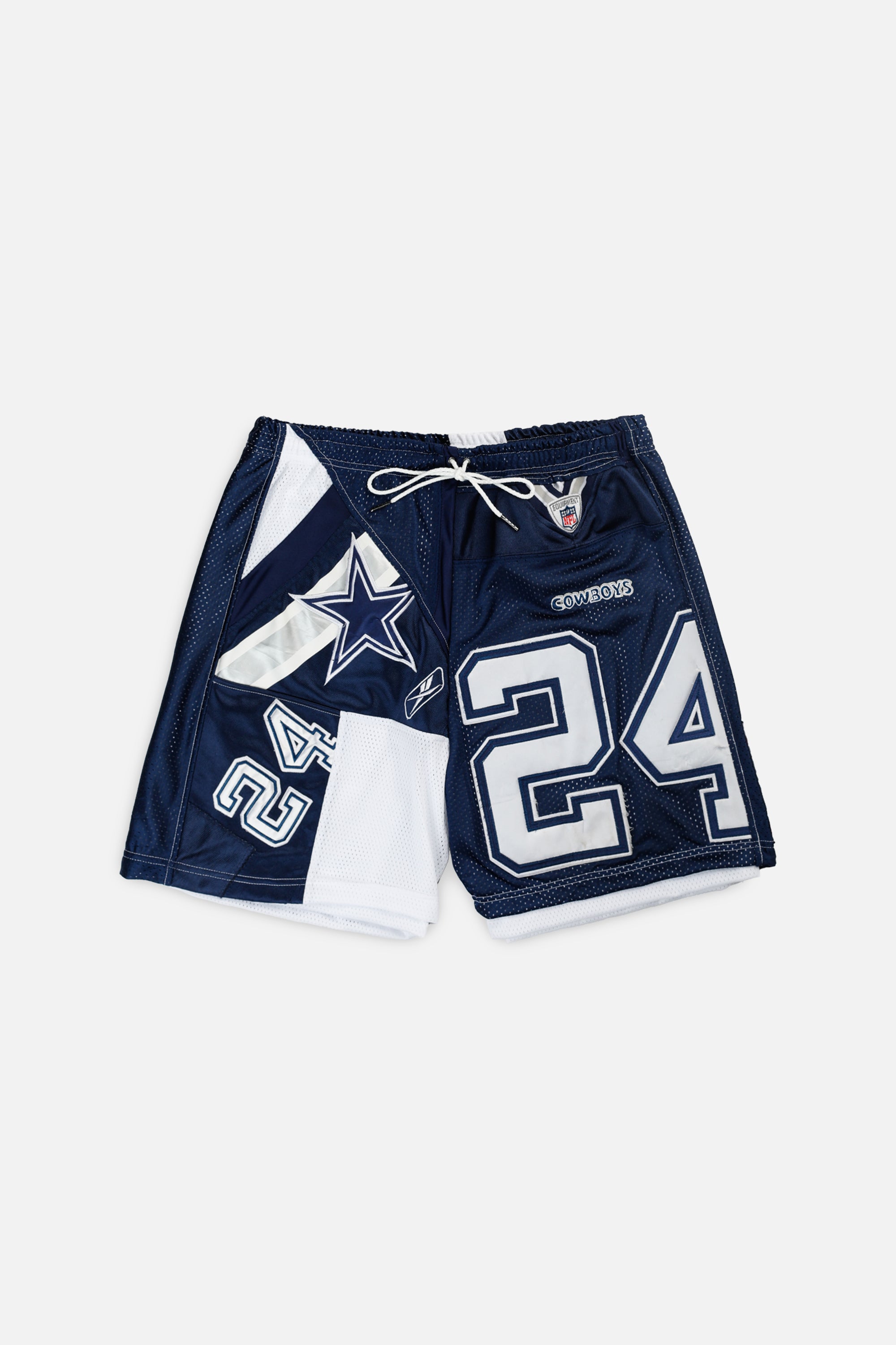 Unisex Rework Dallas Cowboys NFL Jersey Shorts - L-BOTTOMS-NFL-Women's L - Men's M-Frankie Collective Rare Vintage Streetwear Reworks