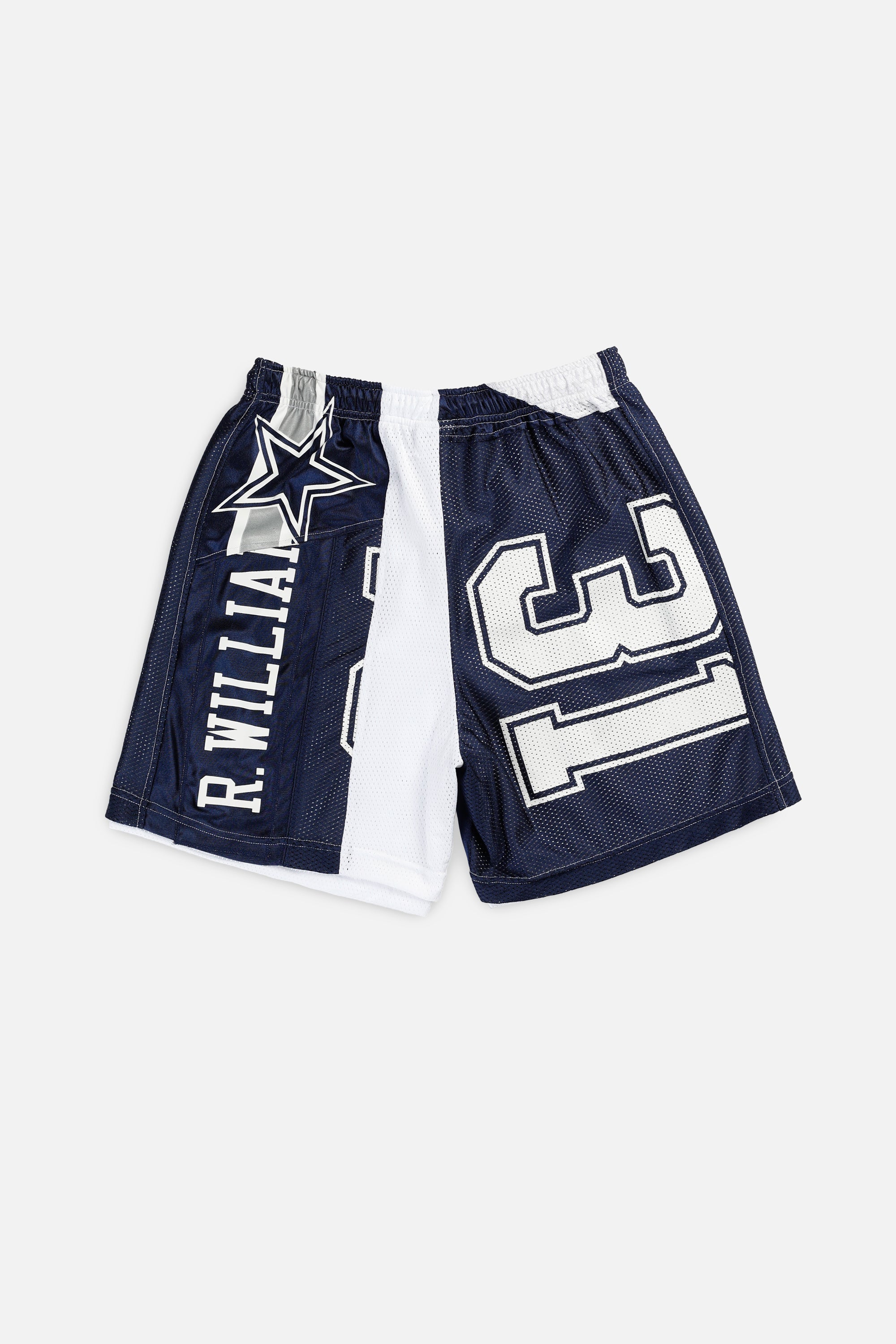 Unisex Rework Dallas Cowboys NFL Jersey Shorts - L-BOTTOMS-NFL-Women's L - Men's M-Frankie Collective Rare Vintage Streetwear Reworks