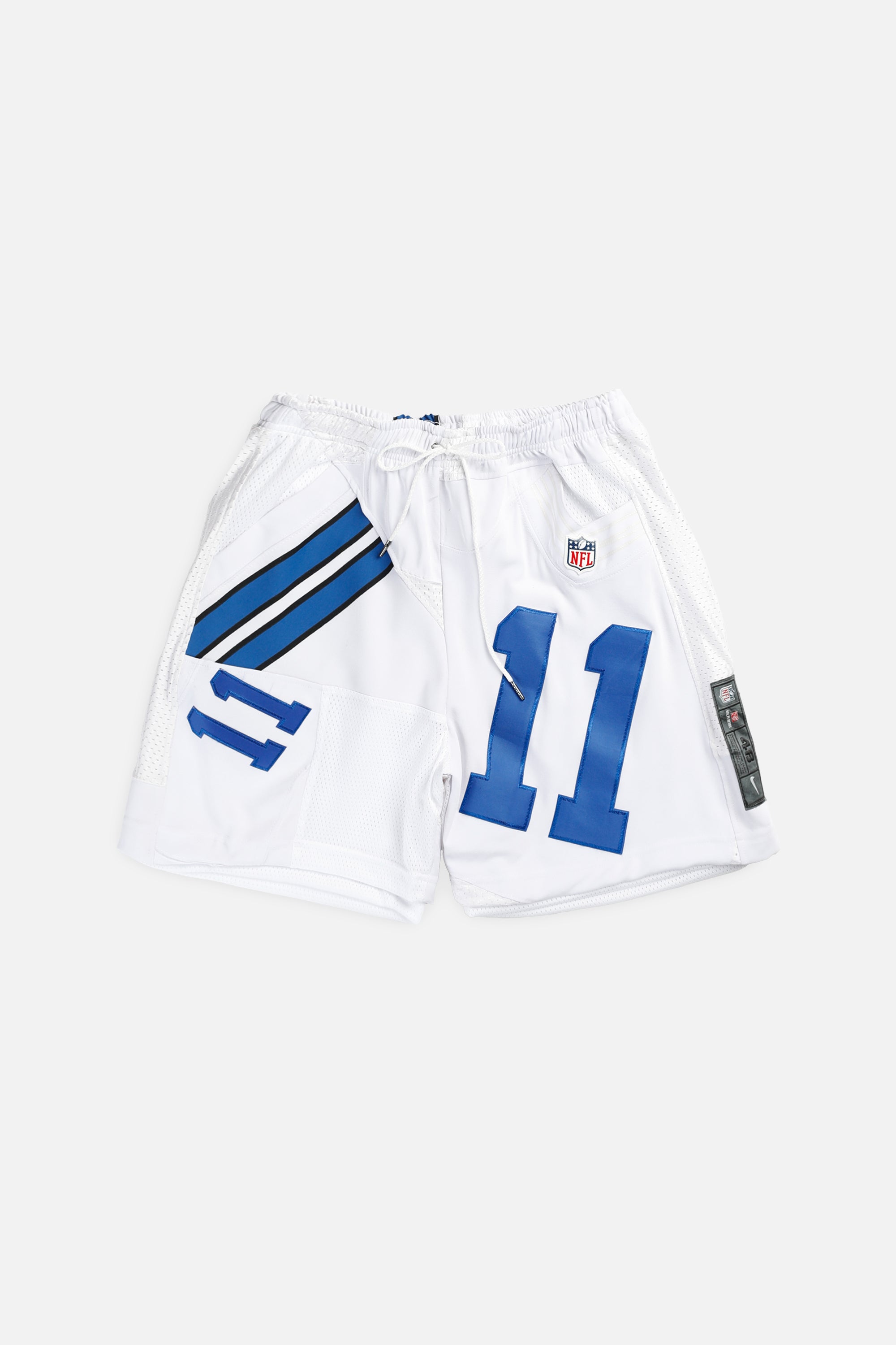 Unisex Rework Dallas Cowboys NFL Jersey Shorts - M-BOTTOMS-NFL-Women's M - Men's S-Frankie Collective Rare Vintage Streetwear Reworks