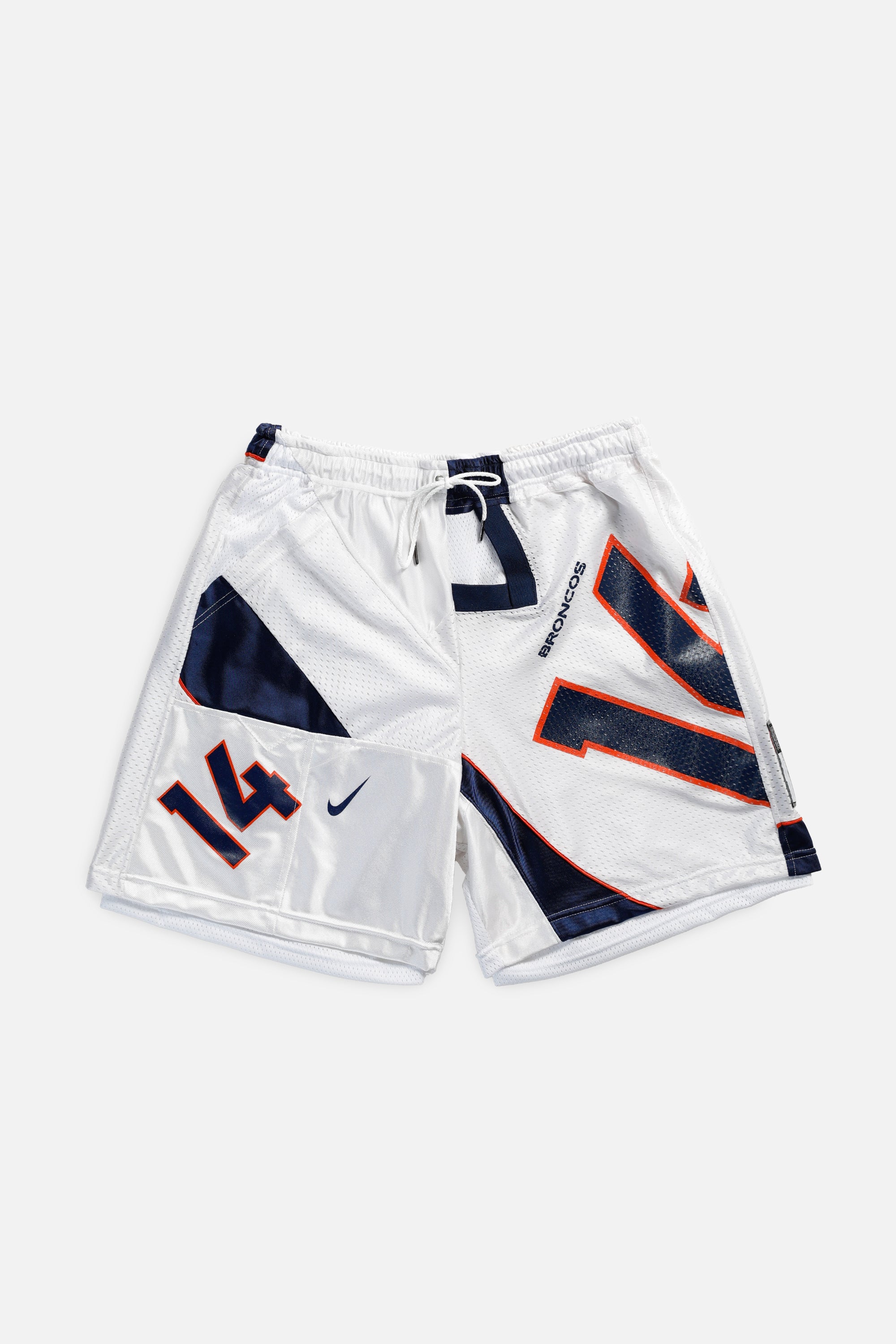 Unisex Rework Denver Broncos Jersey Shorts - Women's L - Men's M-SHORTS-NFL-Frankie Collective