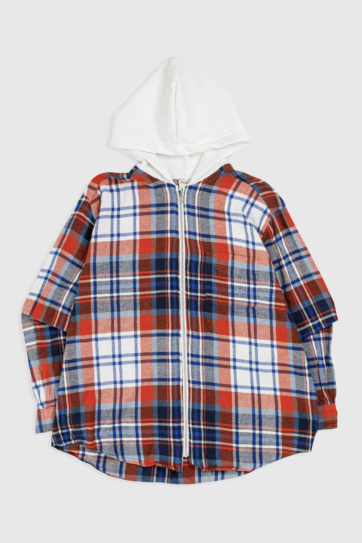 Unisex Rework Hooded Flannel - M-SWEATERS-vendor-unknown-Frankie Collective Rare Vintage Streetwear Reworks