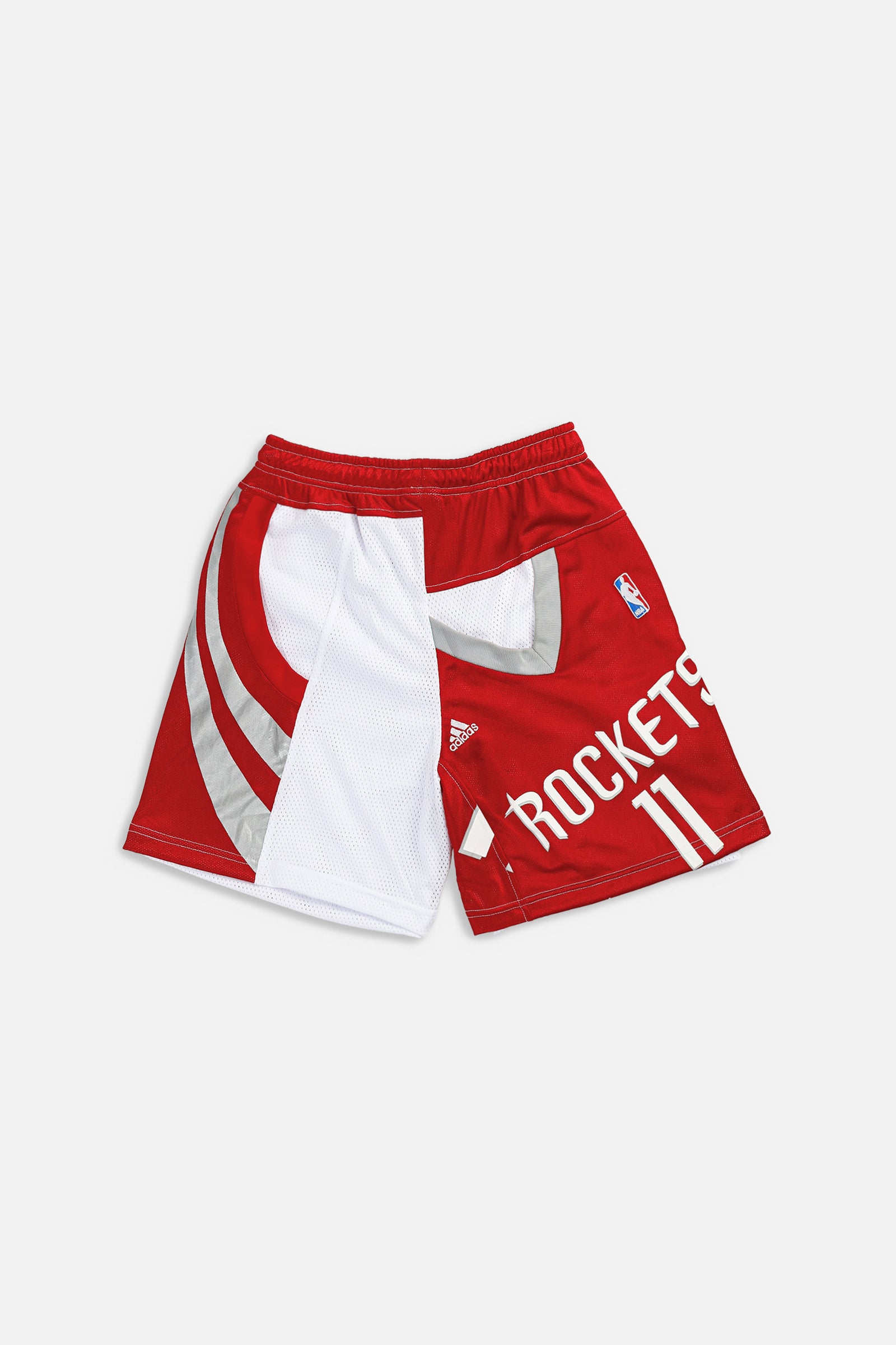 Unisex Rework Houston Rockets NBA Jersey Shorts - S-BOTTOMS-NBA-Women's S - Men's XS-Frankie Collective Rare Vintage Streetwear Reworks