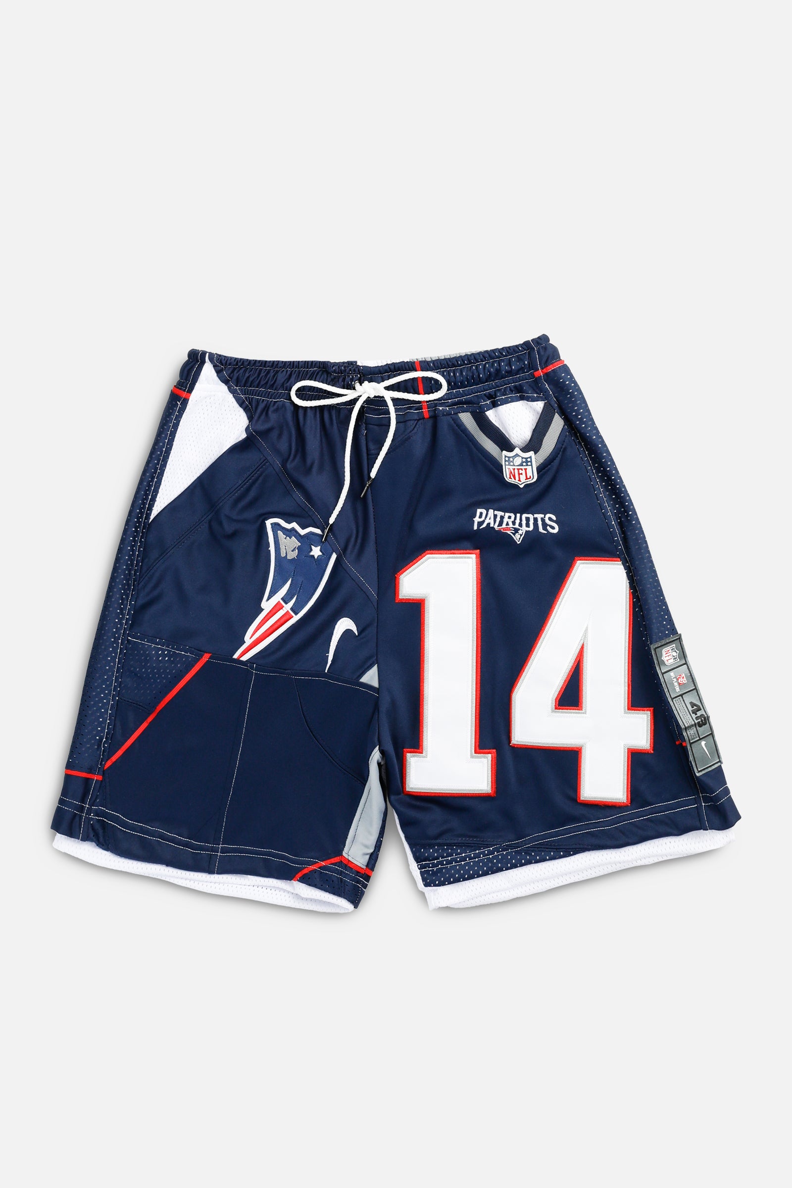 NIKE NFL ゲームパンツ 白 ネイビーライン 36 SHORT #22 Unisex Rework New England Patriots NFL Jersey Shorts - Women's S - Men