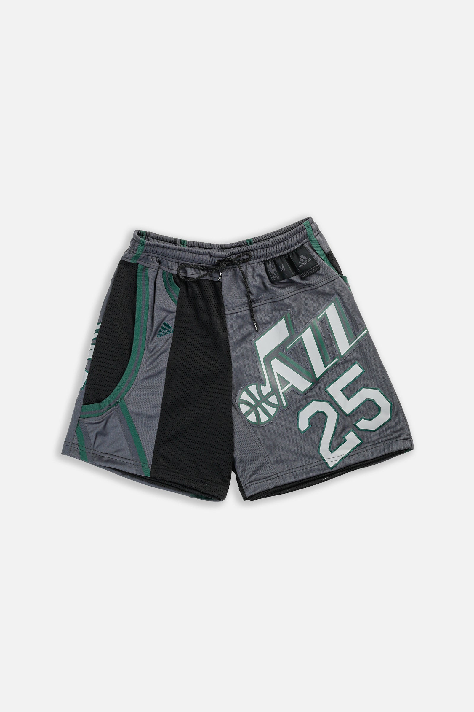 Unisex Rework Utah Jazz NBA Jersey Shorts - M-BOTTOMS-NBA-Women's M - Men's S-Frankie Collective Rare Vintage Streetwear Reworks