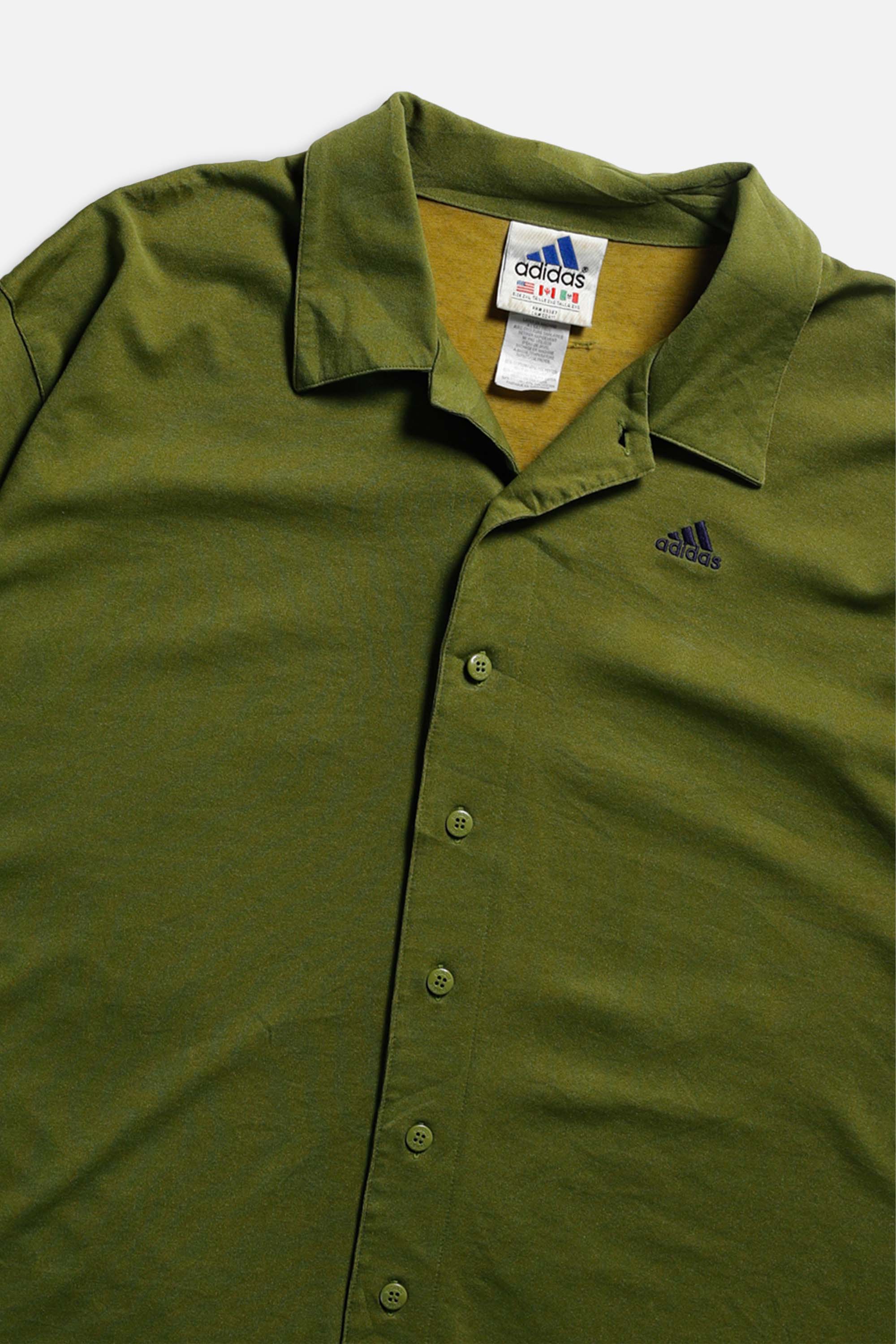 Vintage Adidas Camp Shirt - XXL-TSHIRTS-Adidas-XXL-Frankie Collective Rare Vintage Streetwear Reworks