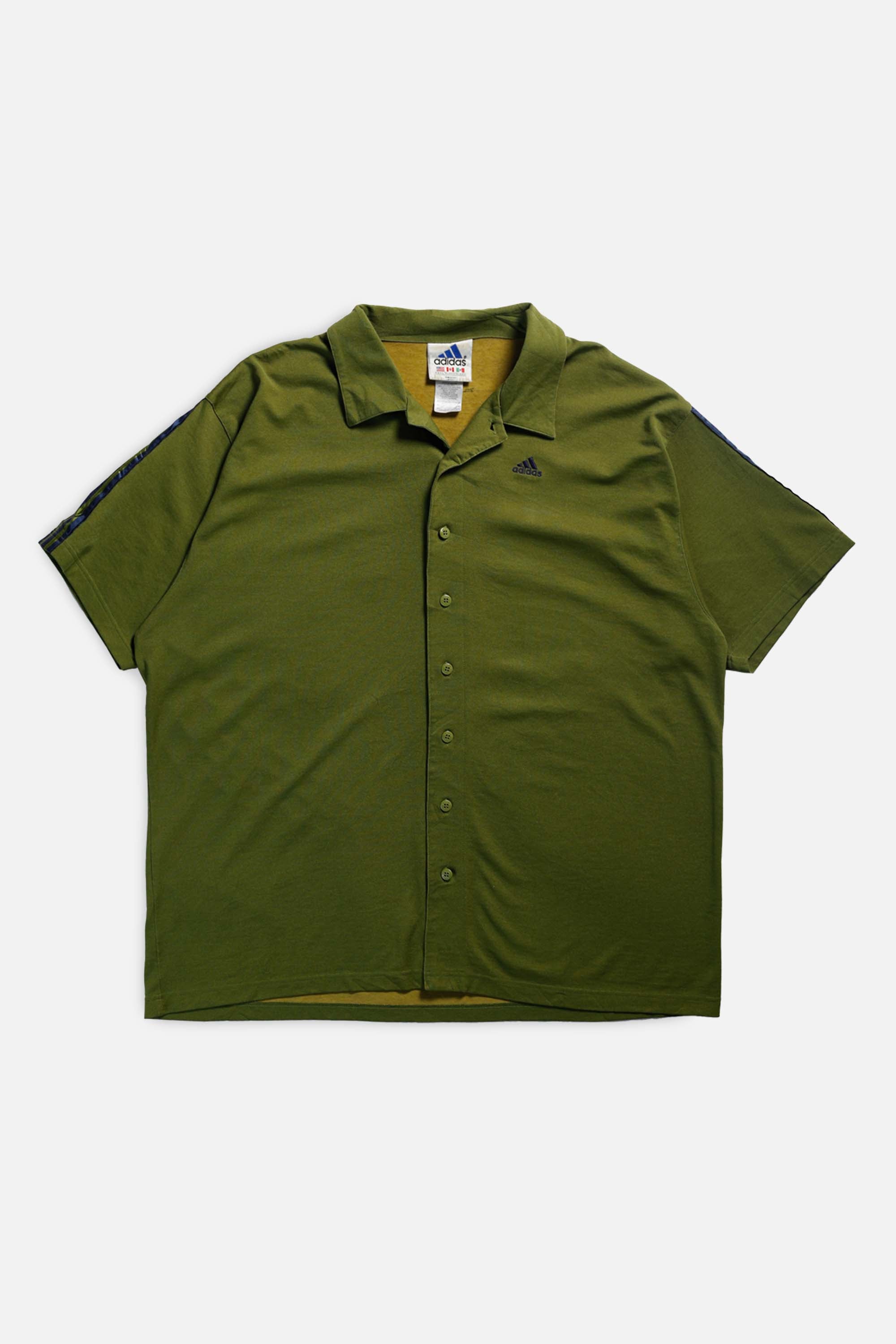 Vintage Adidas Camp Shirt - XXL-TSHIRTS-Adidas-XXL-Frankie Collective Rare Vintage Streetwear Reworks